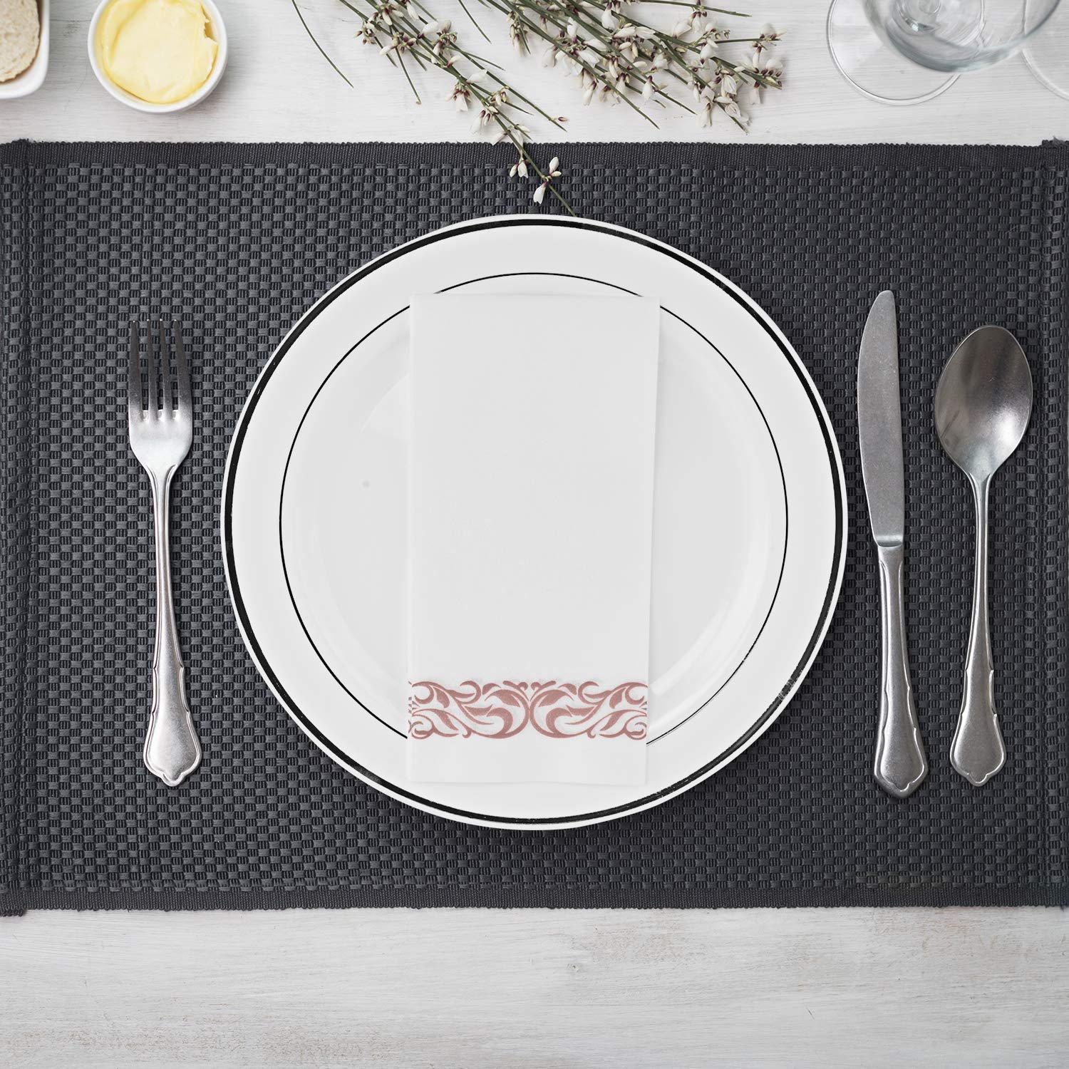 1 - ply Bulk Disposable Hand Towels | Paper Guest Towels for Water, Sauce| Ultra - Durable | Restaurant Supply - EWT