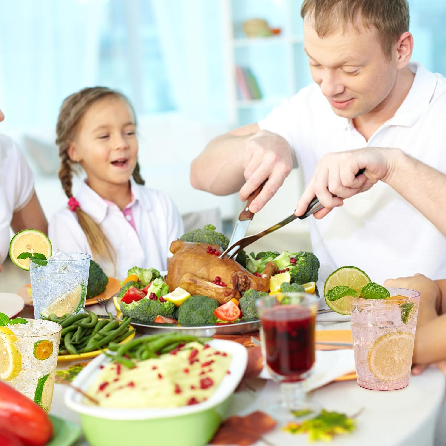 10 oz Bulk Glitter Cups | Plastic Party Cups for Milkshake, Iced Coffee, Ice Cream | Restaurant Supply - EWT