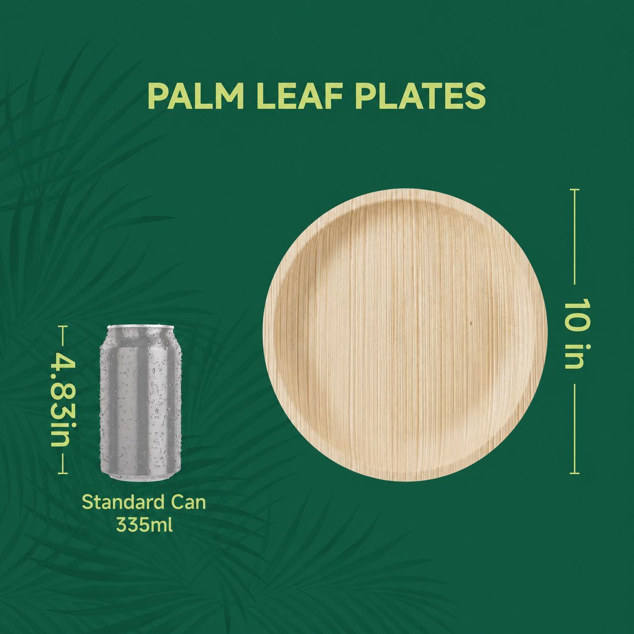 Premium 7.5in/10in Round Heavy-Duty Palm Leaf Plates｜Toxin-Free, Plastic-Free ｜Perfect for Weddings & Bridal Showers
