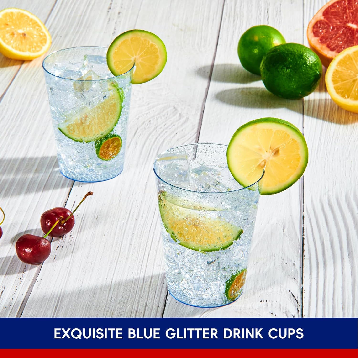 10oz Bulk Glitter Cups | Plastic Tumblers for Milkshakes, Iced Tea, Boba Tea | Restaurant Supply - EWT