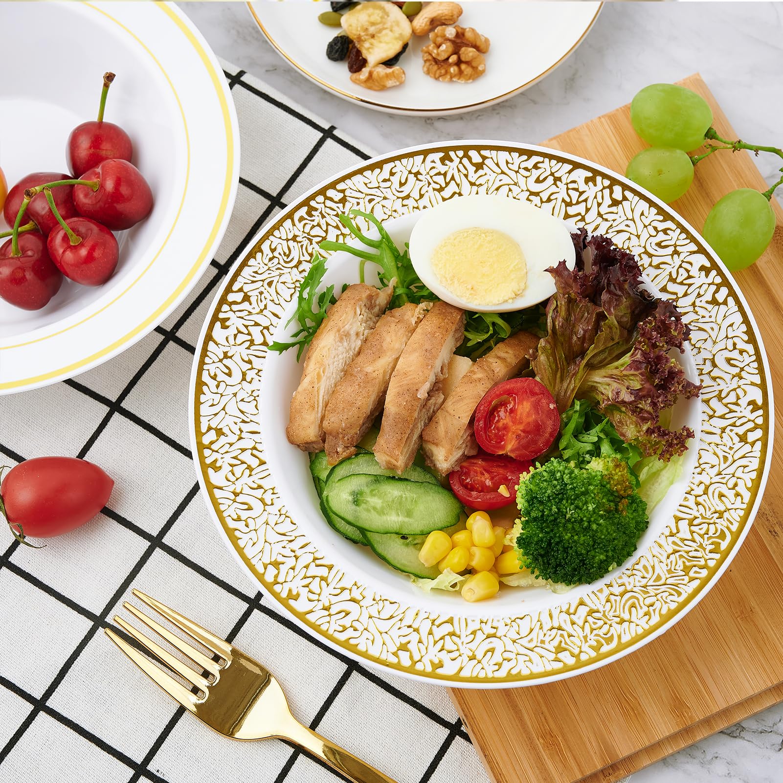 12 oz Bulk Plastic Bowls | Disposable Bowls for Soup, Salad, Dessert | BPA Free | Restaurant Supply - EWT