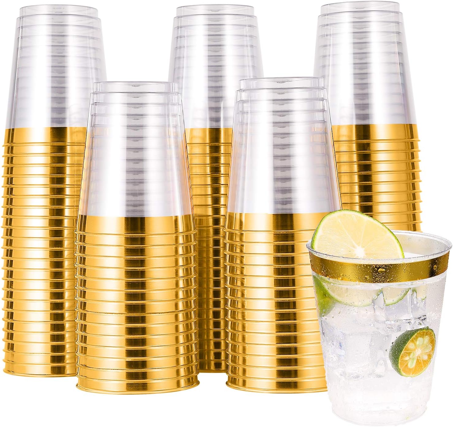 12oz Bulk Beer Cups | Disposable Tumblers for Iced Tea, Smoothies, Bubble Boba Tea | Durable Polystyrene | Restaurant Supply - EWT