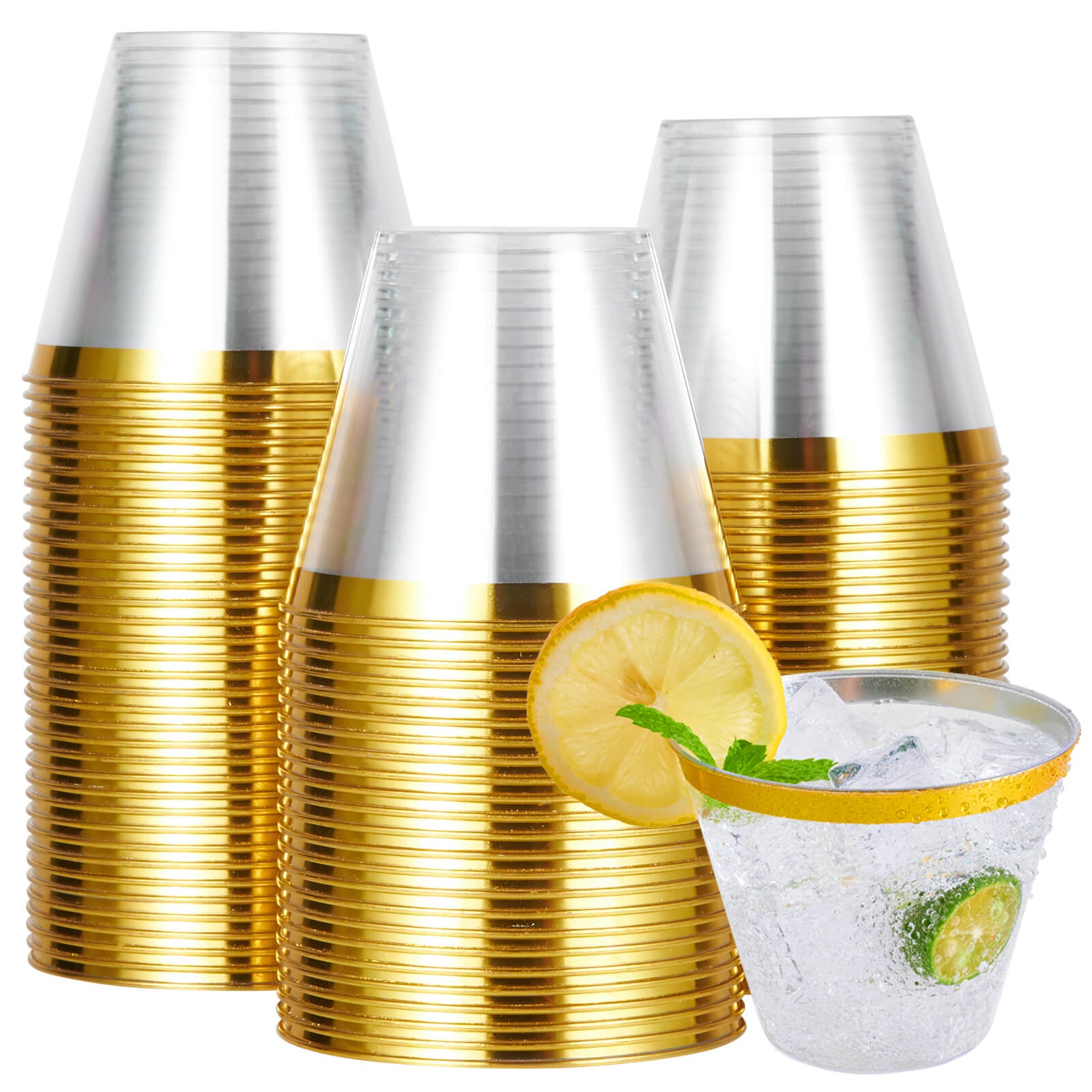 12oz Bulk Beer Cups | Disposable Tumblers for Iced Tea, Smoothies, Bubble Boba Tea | Durable Polystyrene | Restaurant Supply - EWT