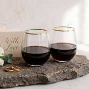 12oz Bulk Plastic Wine Glasses | Stemless Wine Cups for Wine, Champagne | Bpa - Free, Recyclable | Restaurant Supply - EWT