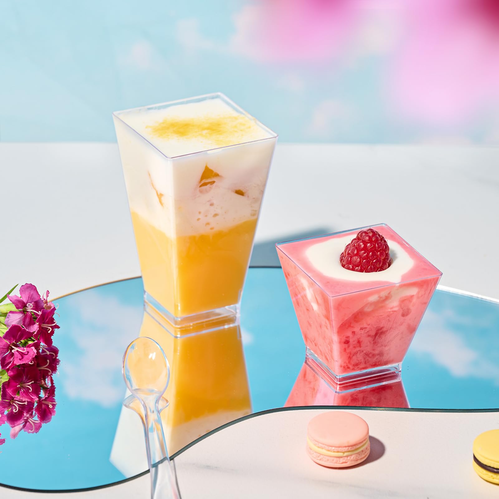 2oz/3oz Bulk Dessert Cups | Plastic Parfait Cups for Mousses, Puddings | Safe Material | Restaurant Supply - EWT