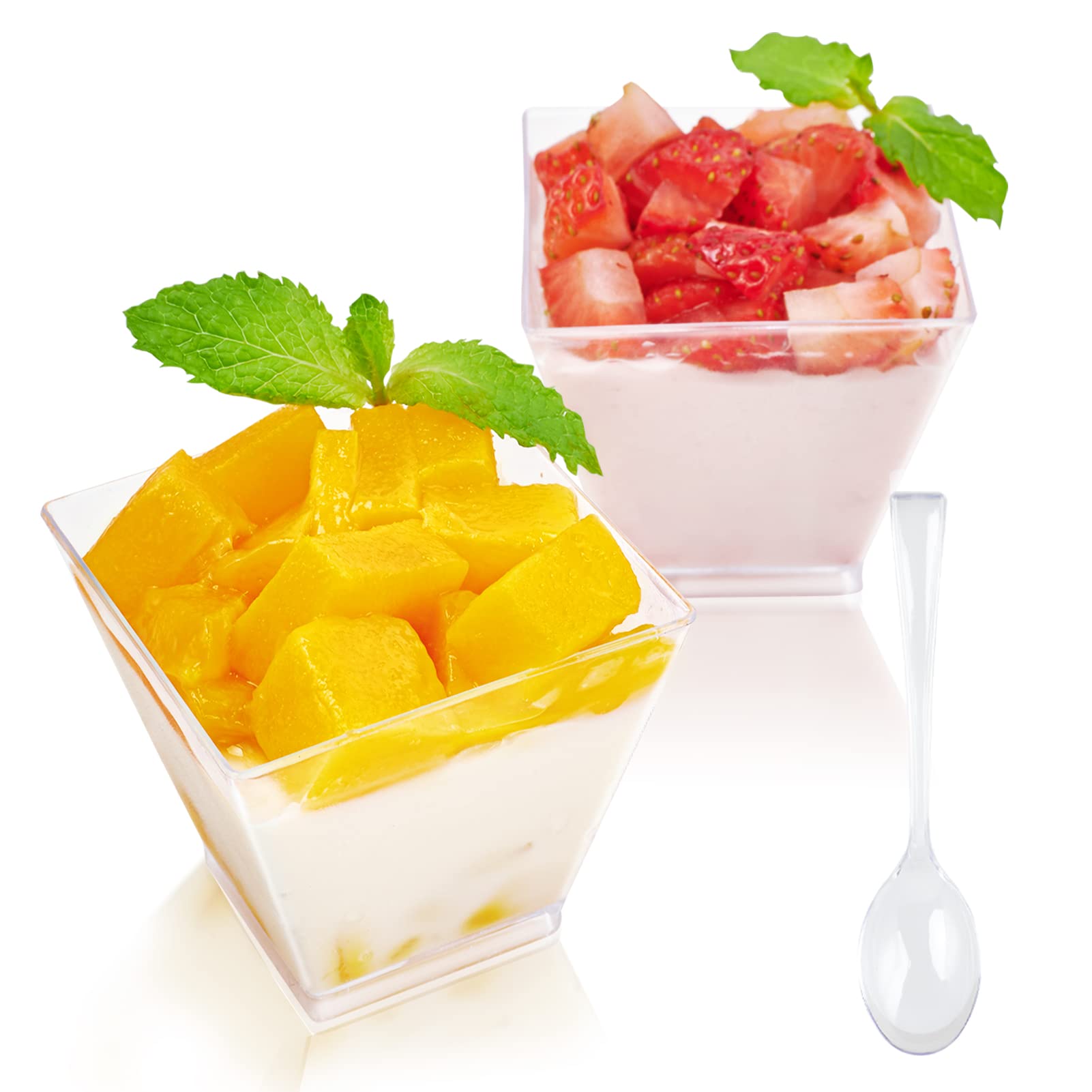 2oz/3oz Bulk Dessert Cups | Plastic Parfait Cups for Mousses, Puddings | Safe Material | Restaurant Supply - EWT