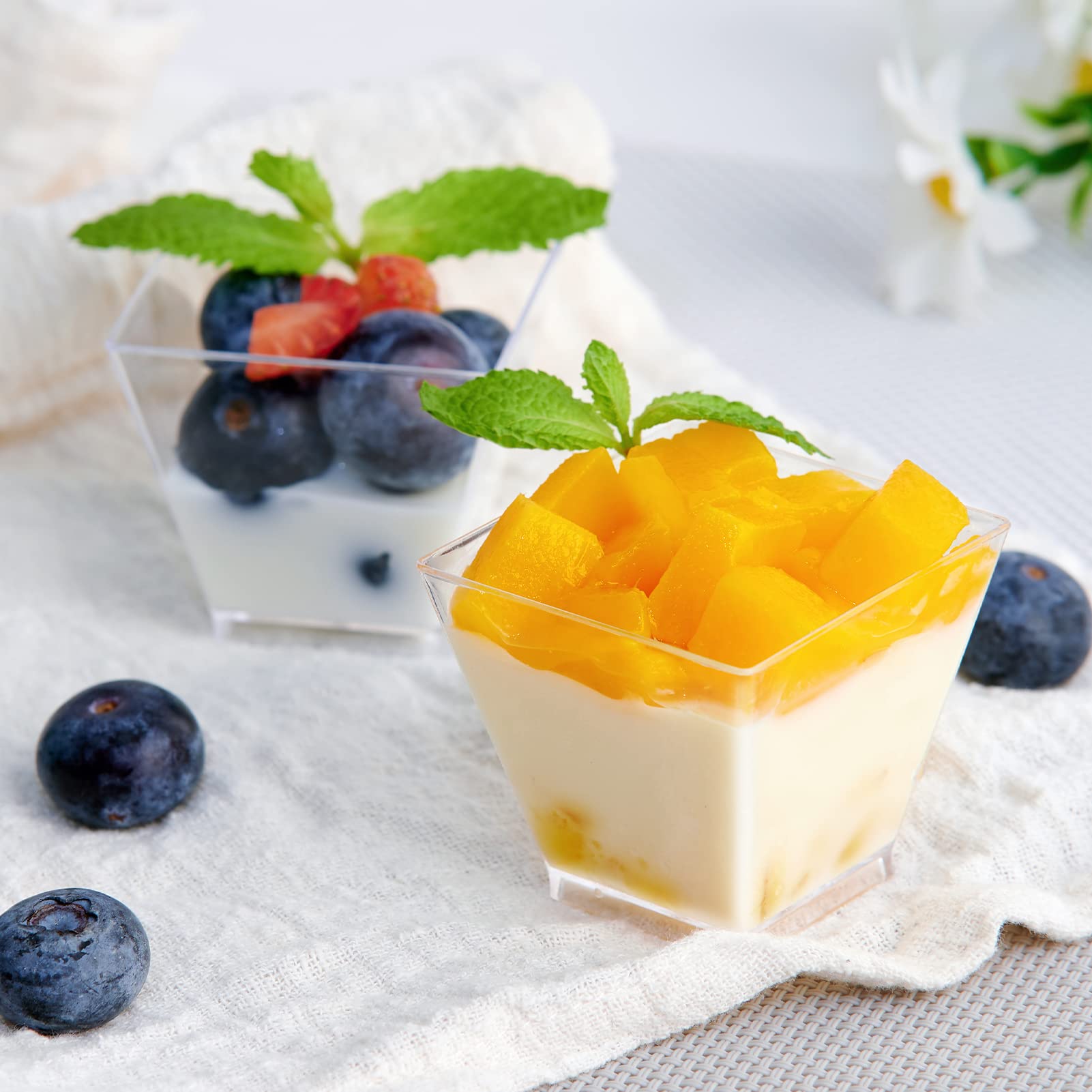 2oz/3oz Bulk Dessert Cups | Plastic Parfait Cups for Mousses, Puddings | Safe Material | Restaurant Supply - EWT