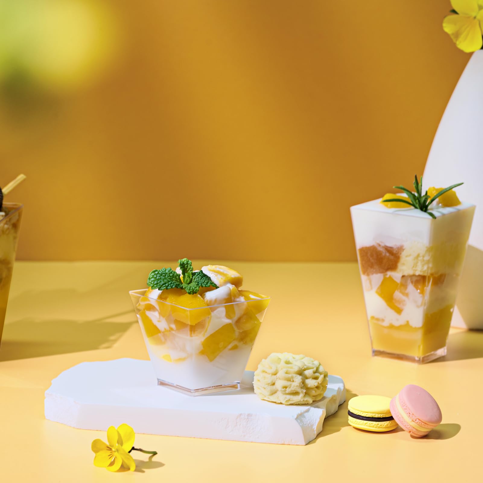 2oz/3oz Bulk Dessert Cups | Plastic Parfait Cups for Mousses, Puddings | Safe Material | Restaurant Supply - EWT