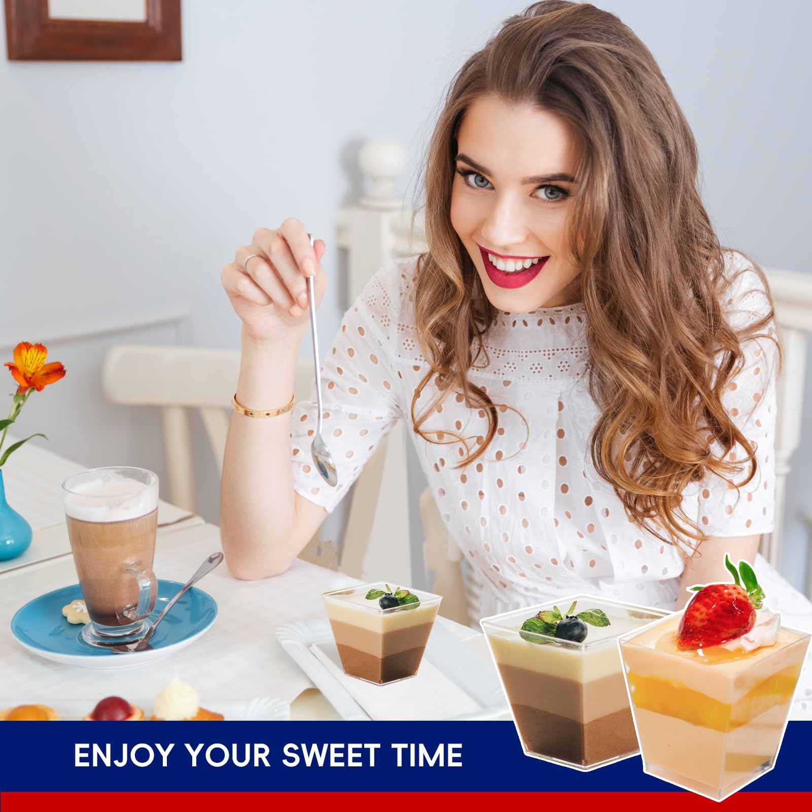 2oz/3oz Bulk Dessert Cups | Plastic Parfait Cups for Mousses, Puddings | Safe Material | Restaurant Supply - EWT