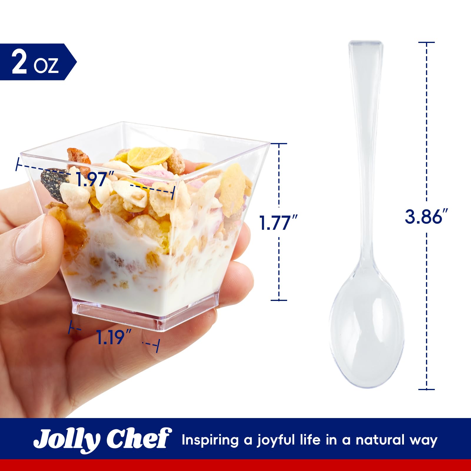 2oz/3oz Bulk Dessert Cups | Plastic Parfait Cups for Mousses, Puddings | Safe Material | Restaurant Supply - EWT