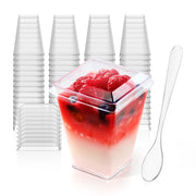 2oz/3oz/5oz Bulk Dessert Cups | Parfait Cups for Mousses, Puddings | Safe Plastic | Bakery Supply Case - EWT