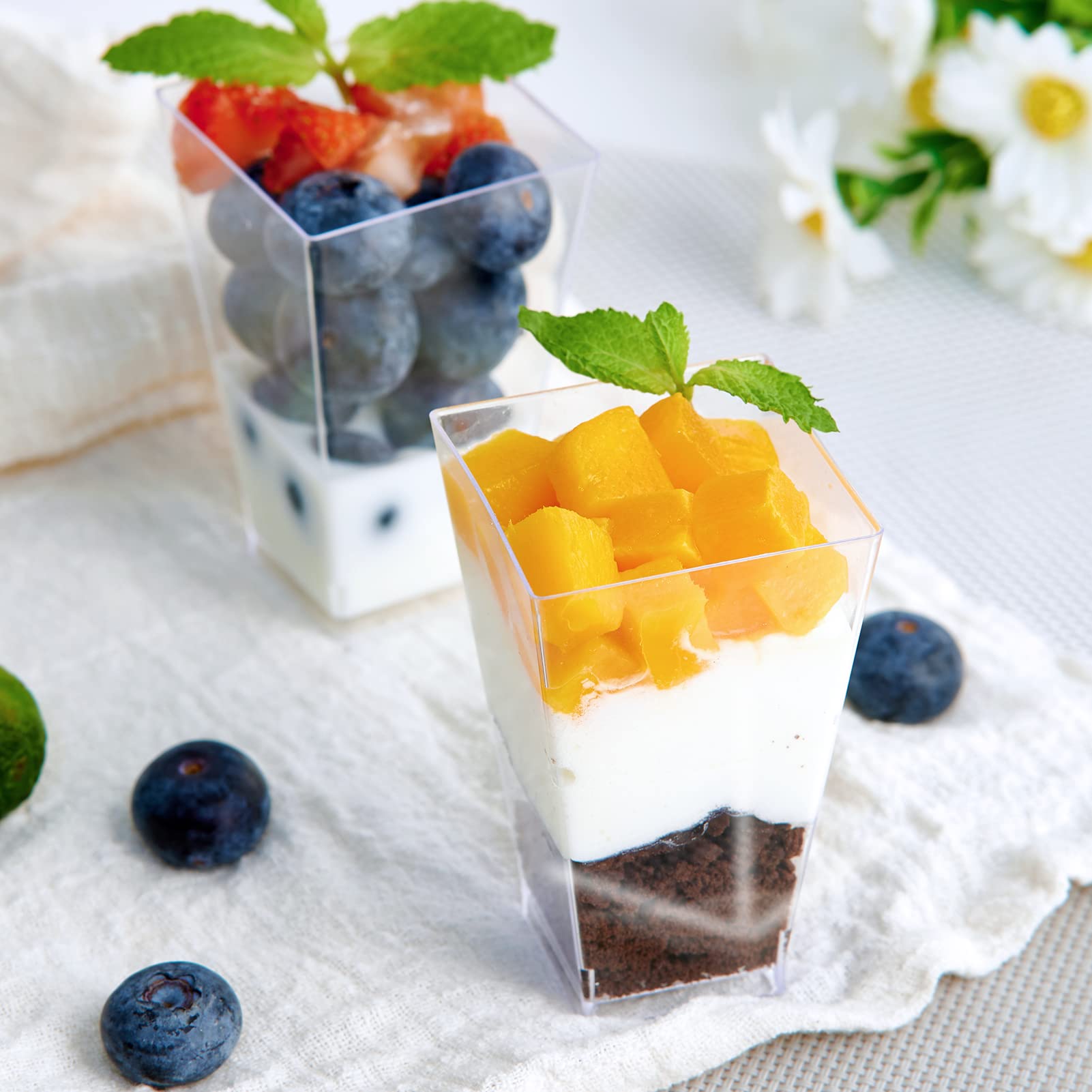 2oz/3oz/5oz Bulk Dessert Cups | Parfait Cups for Mousses, Puddings | Safe Plastic | Bakery Supply Case - EWT