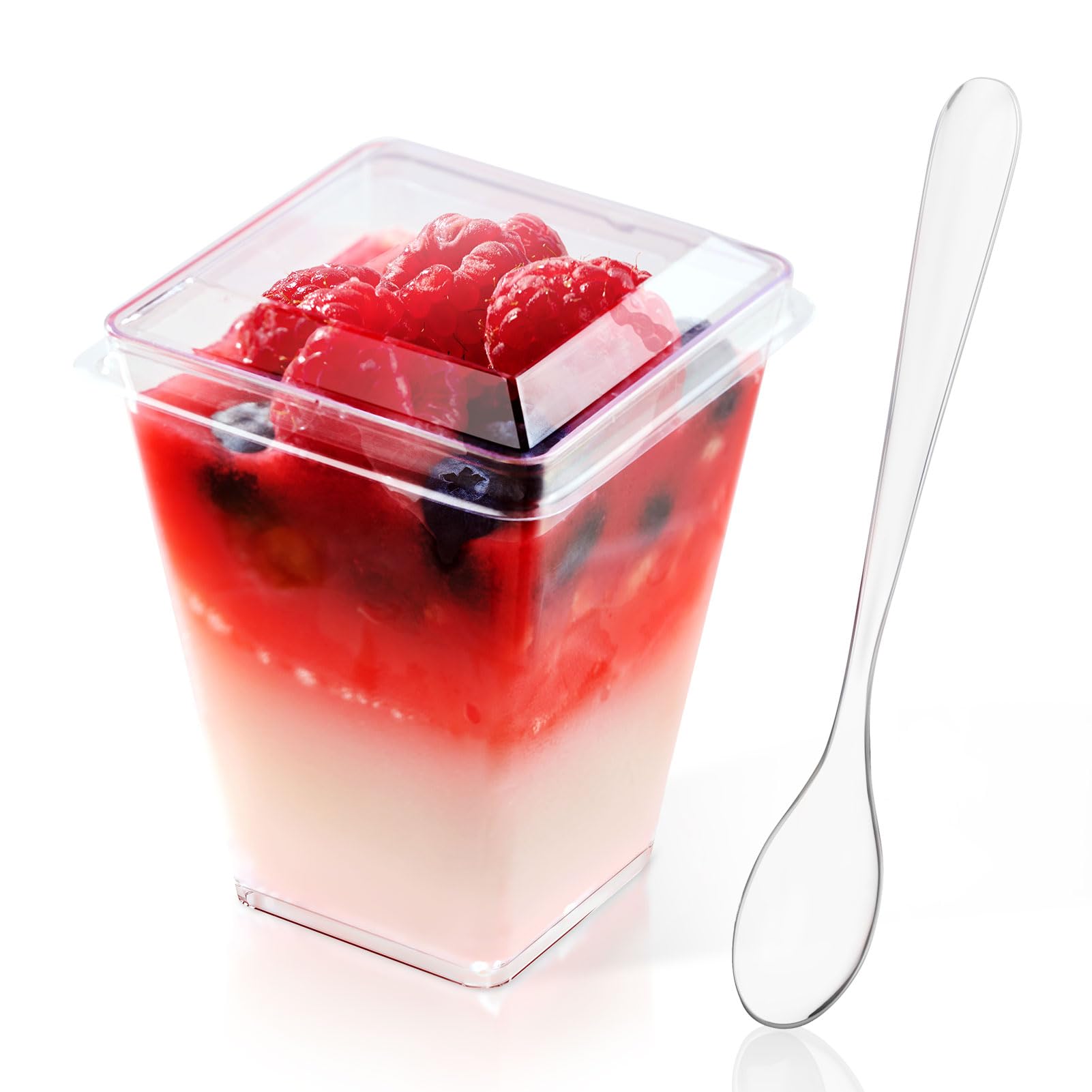 2oz/3oz/5oz Bulk Dessert Cups | Parfait Cups for Mousses, Puddings | Safe Plastic | Bakery Supply Case - EWT