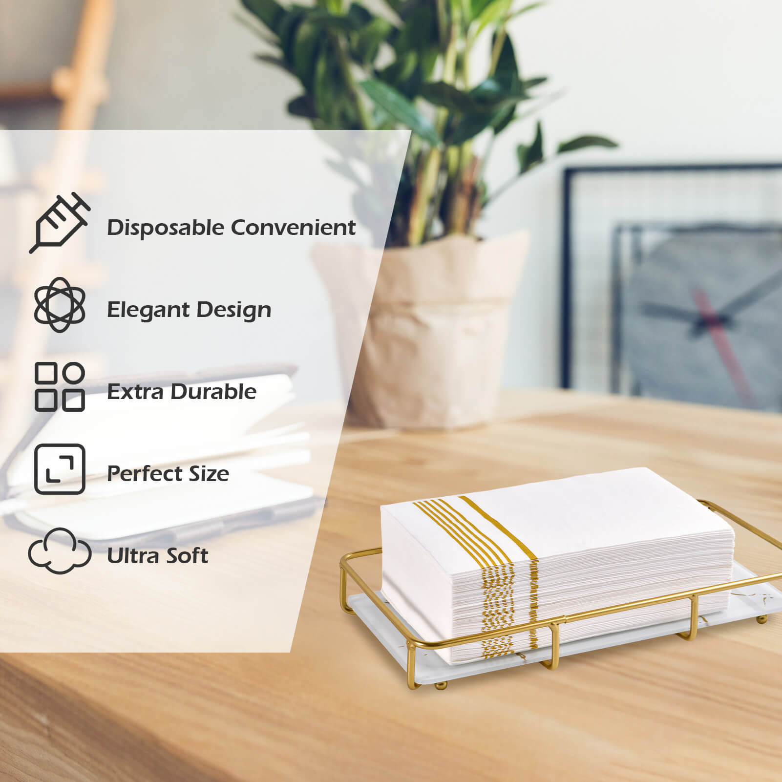 3 - ply Bulk Napkins Case│Paper Guest Towels for Burgers, Pastries│Biodegradable │ Restaurant Supply - EWT