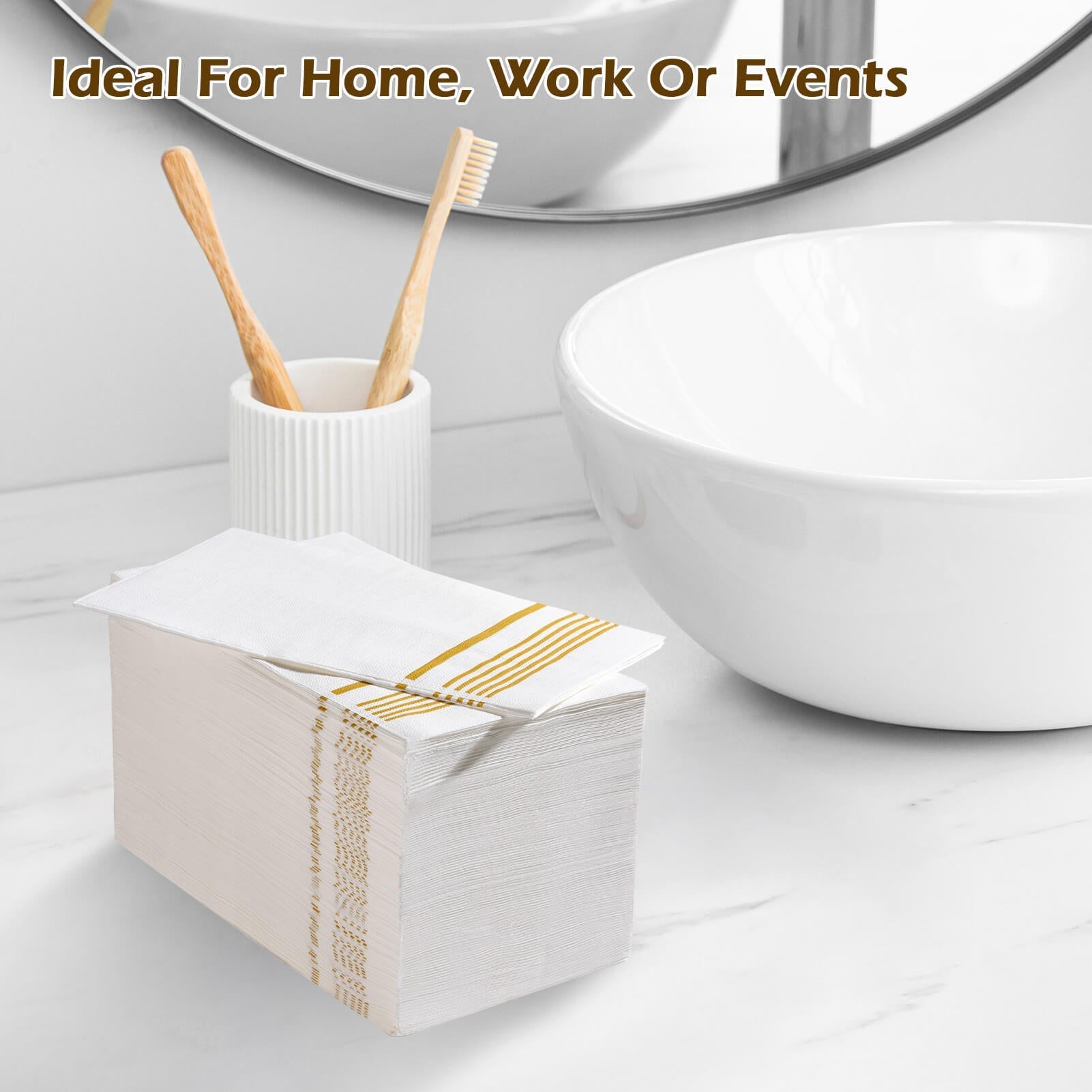 3 - ply Bulk Napkins Case│Paper Guest Towels for Burgers, Pastries│Biodegradable │ Restaurant Supply - EWT