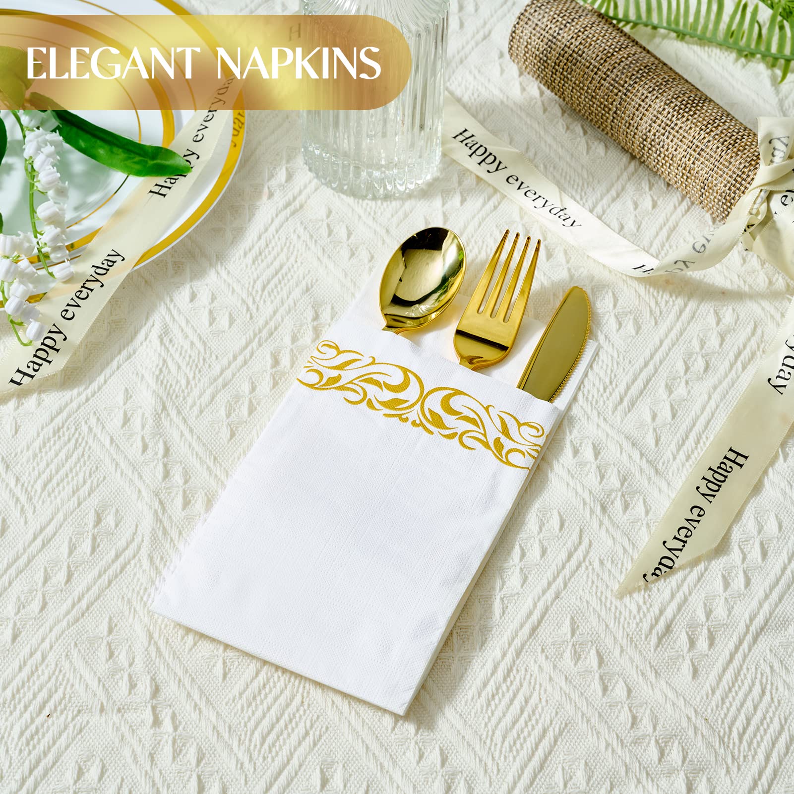 3 - Ply Bulk Napkins | Paper Guest Towels for Salads, Pastries | 100% Virgin Wood Pulp | Restaurant Supply - EWT