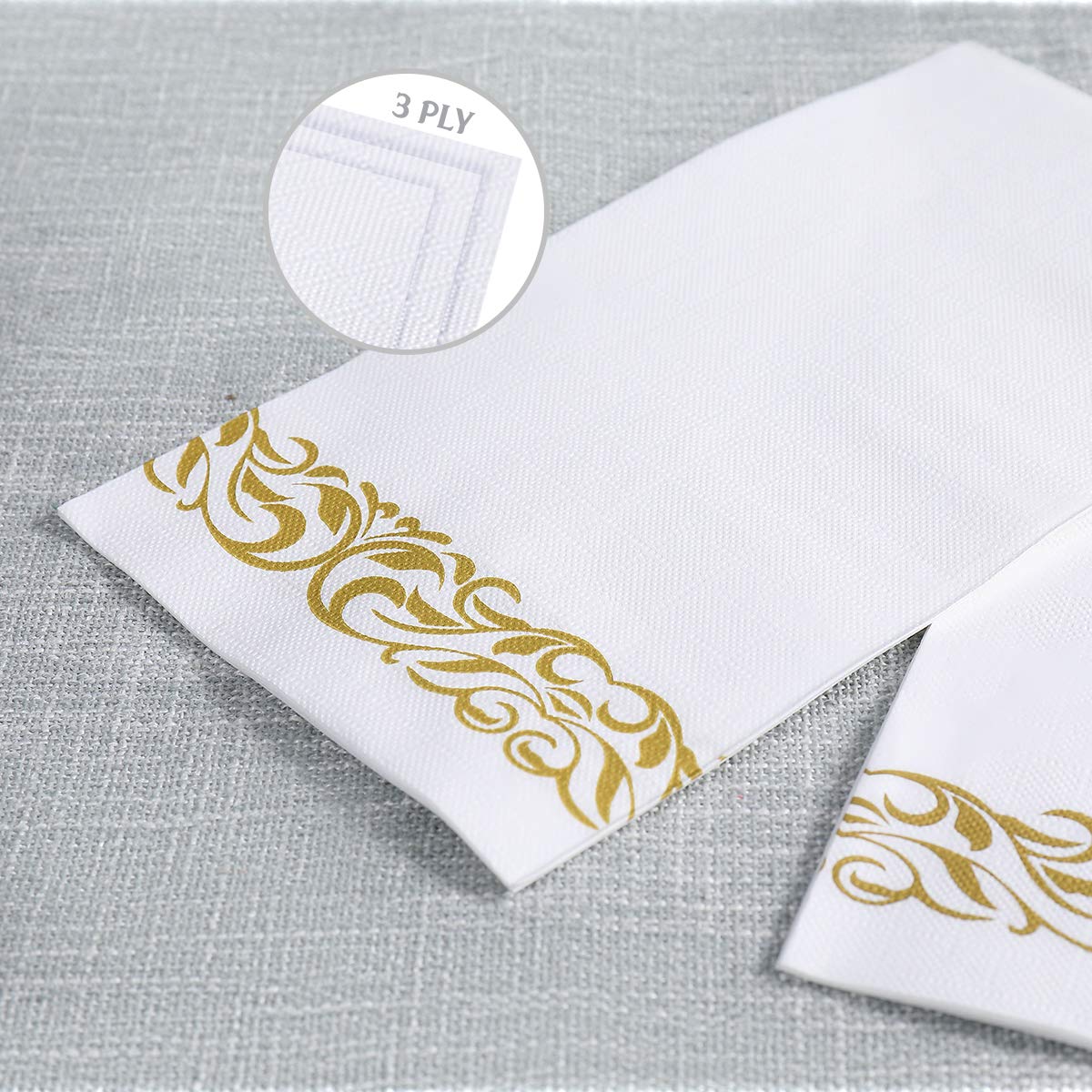 3 - Ply Bulk Napkins | Paper Guest Towels for Salads, Pastries | 100% Virgin Wood Pulp | Restaurant Supply - EWT