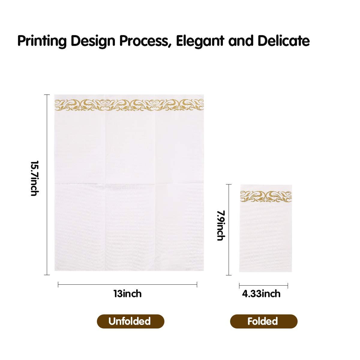3 - Ply Bulk Napkins | Paper Guest Towels for Salads, Pastries | 100% Virgin Wood Pulp | Restaurant Supply - EWT