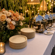 Premium 7.5in/10in Round Heavy-Duty Palm Leaf Plates｜Toxin-Free, Plastic-Free ｜Perfect for Weddings & Bridal Showers
