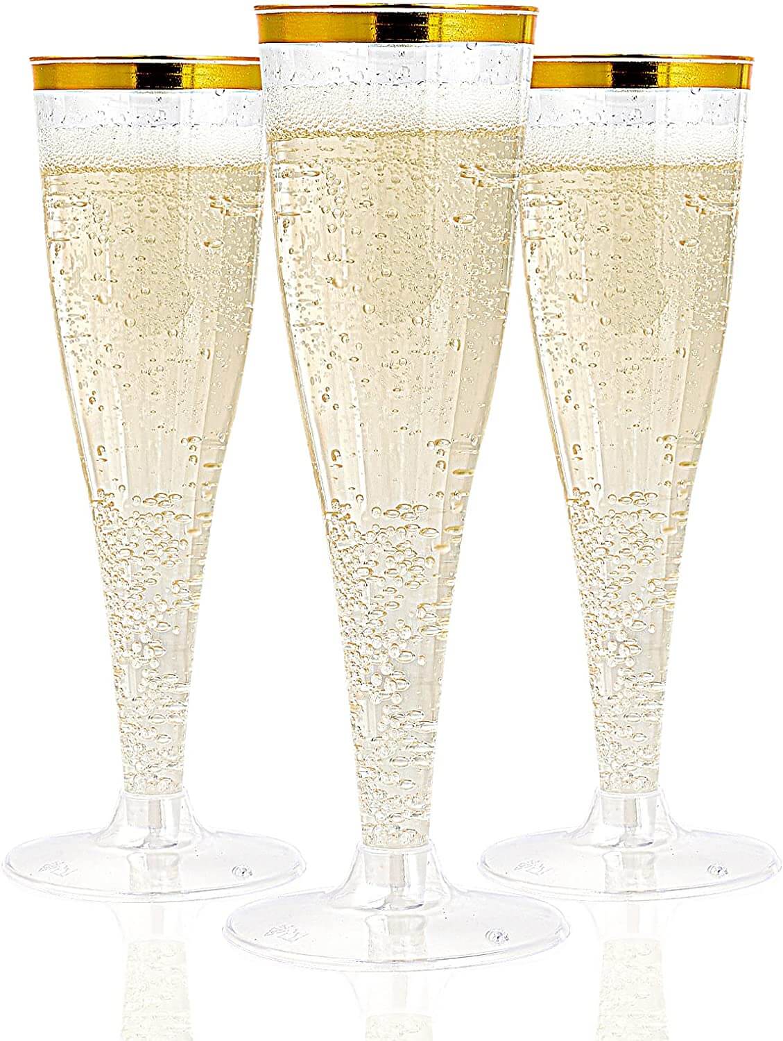 4.5oz Bulk Case Plastic Dessert Cups | Disposable Champagne Flutes for Mimosas, Sparkling Wine | Hard Plastic | Restaurant Supply - EWT