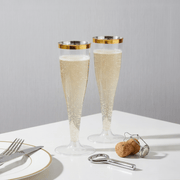 4.5oz Bulk Case Plastic Dessert Cups | Disposable Champagne Flutes for Mimosas, Sparkling Wine | Hard Plastic | Restaurant Supply - EWT