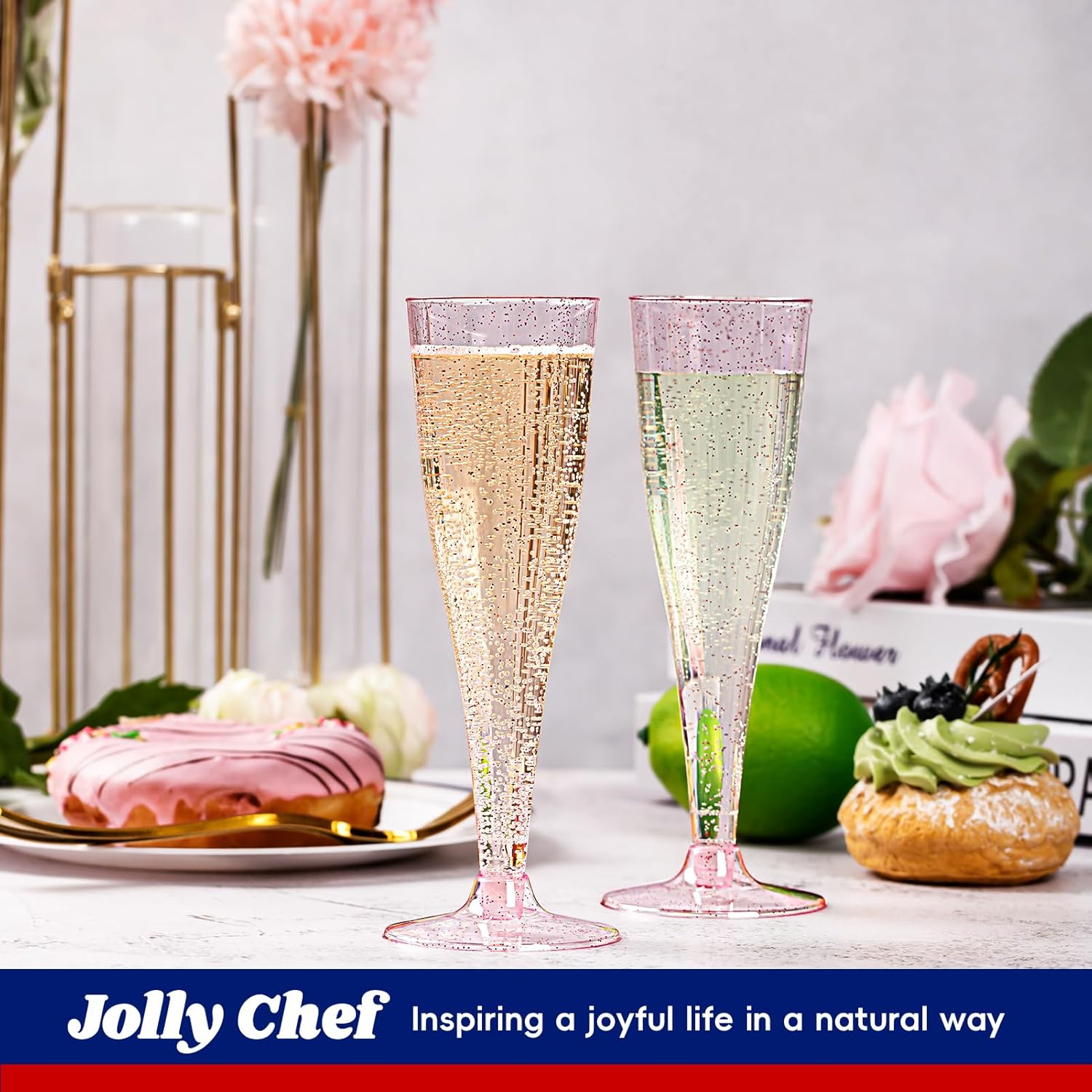 4.5oz Bulk Plastic Champagne Flutes | Case Toasting Glasses for Mimosas, Sparkling Wine | Disposable | Event Supply - EWT