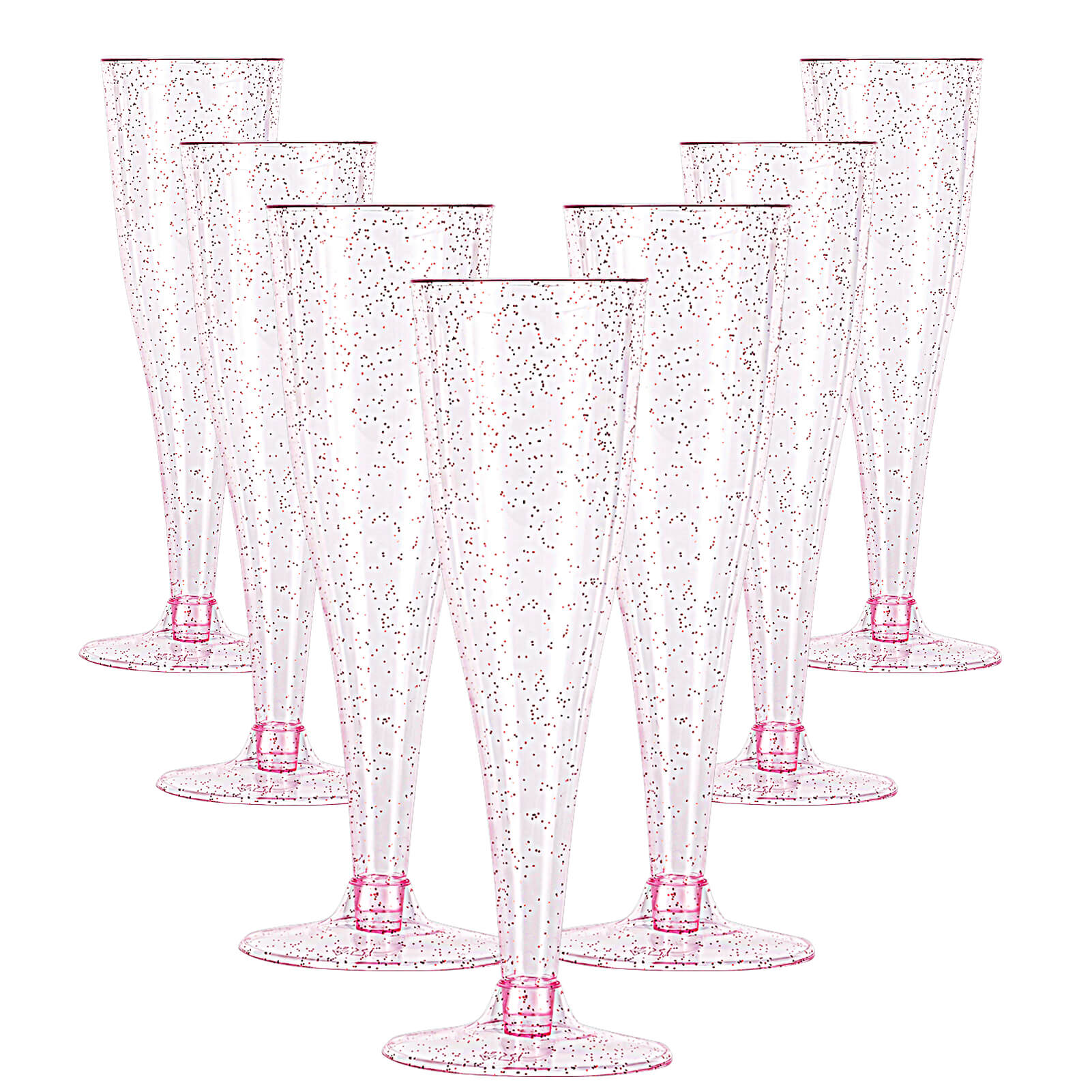 4.5oz Bulk Plastic Champagne Flutes | Case Toasting Glasses for Mimosas, Sparkling Wine | Disposable | Event Supply - EWT