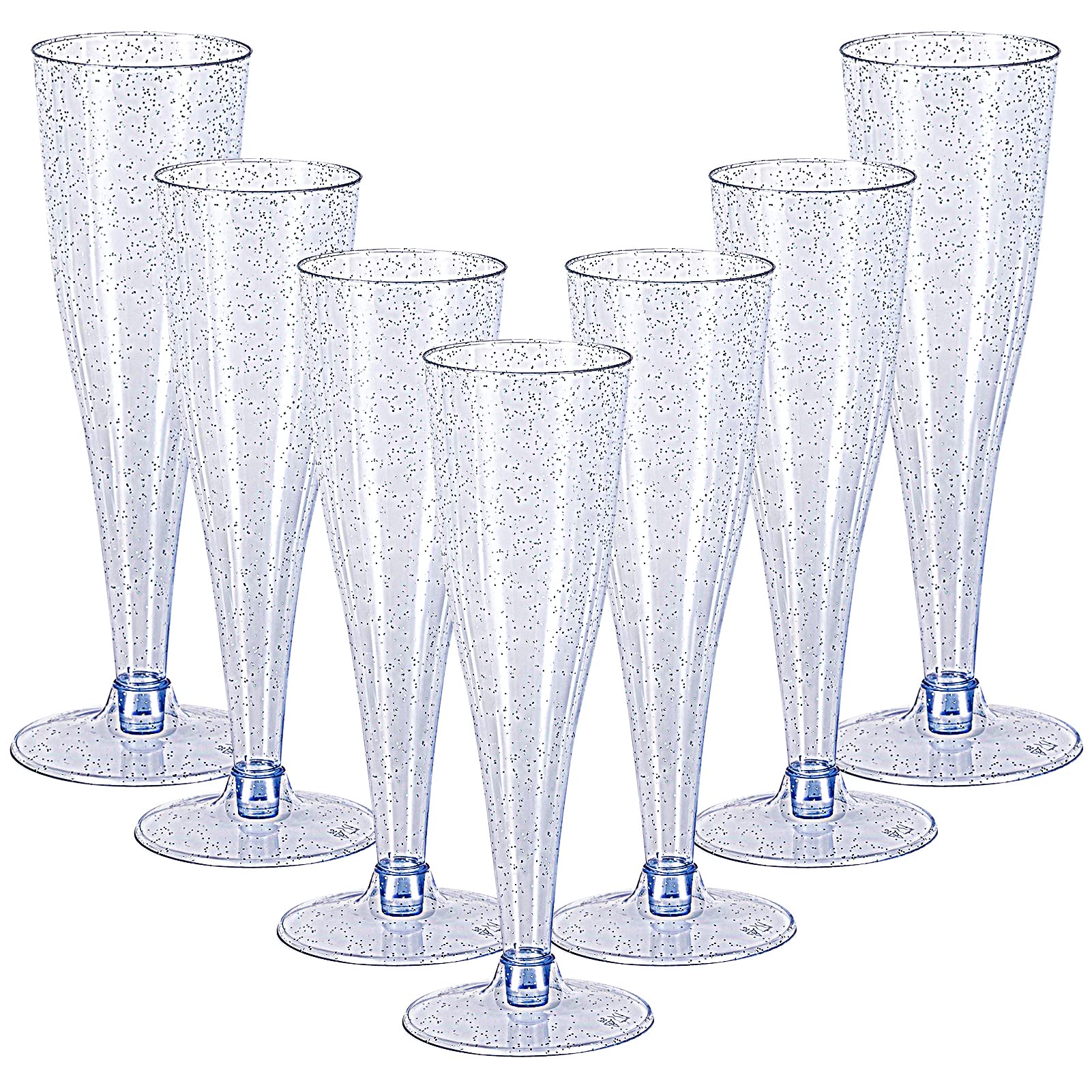 4.5oz Bulk Plastic Dessert Cups | Champagne Flutes for Mimosas, Prosecco | Disposable Hard Plastic | Restaurant Supply - EWT