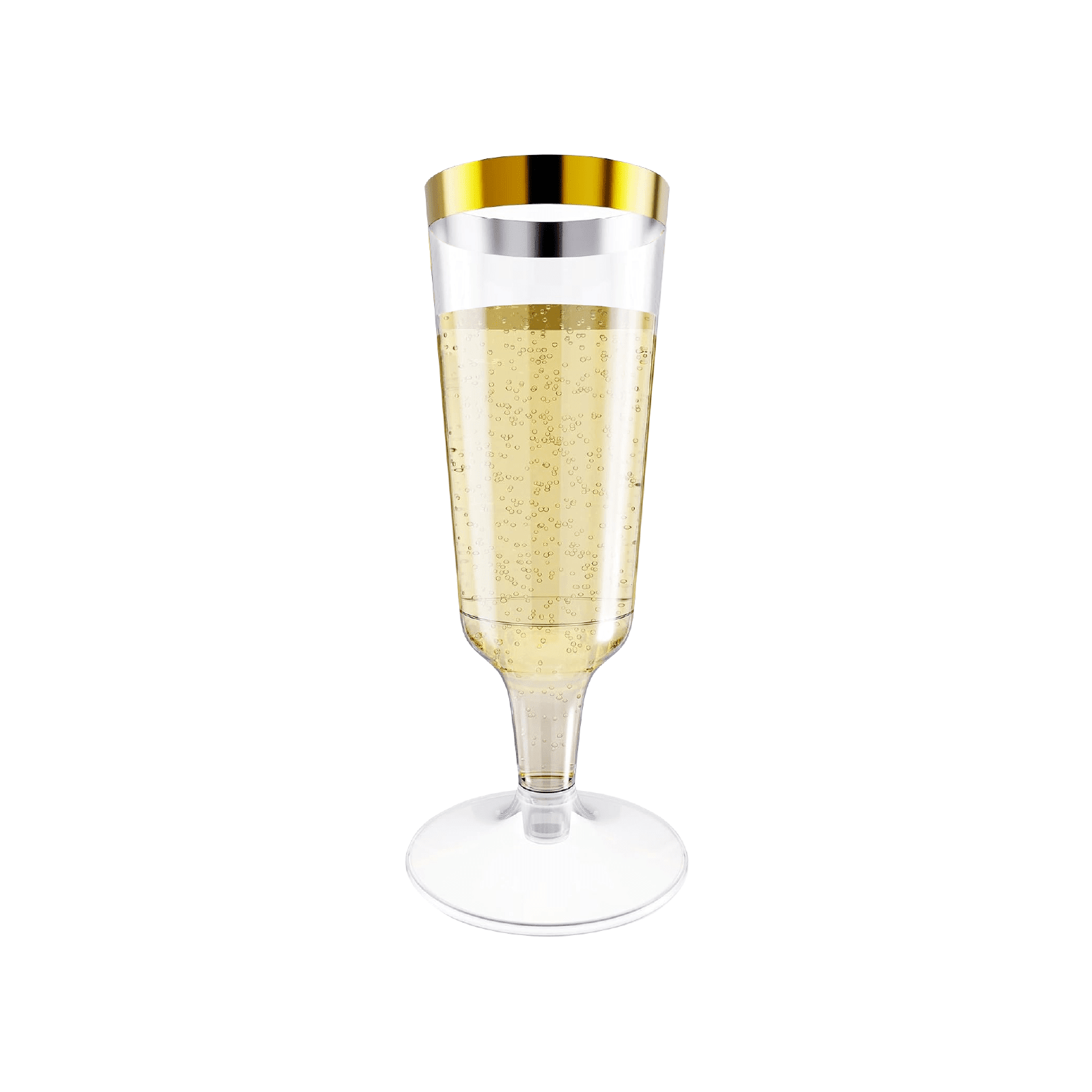5oz Bulk Plastic Champagne Flutes | Toasting Glasses for Champagne, Mimosas | Disposable Heavy Duty | Restaurant Supply - EWT