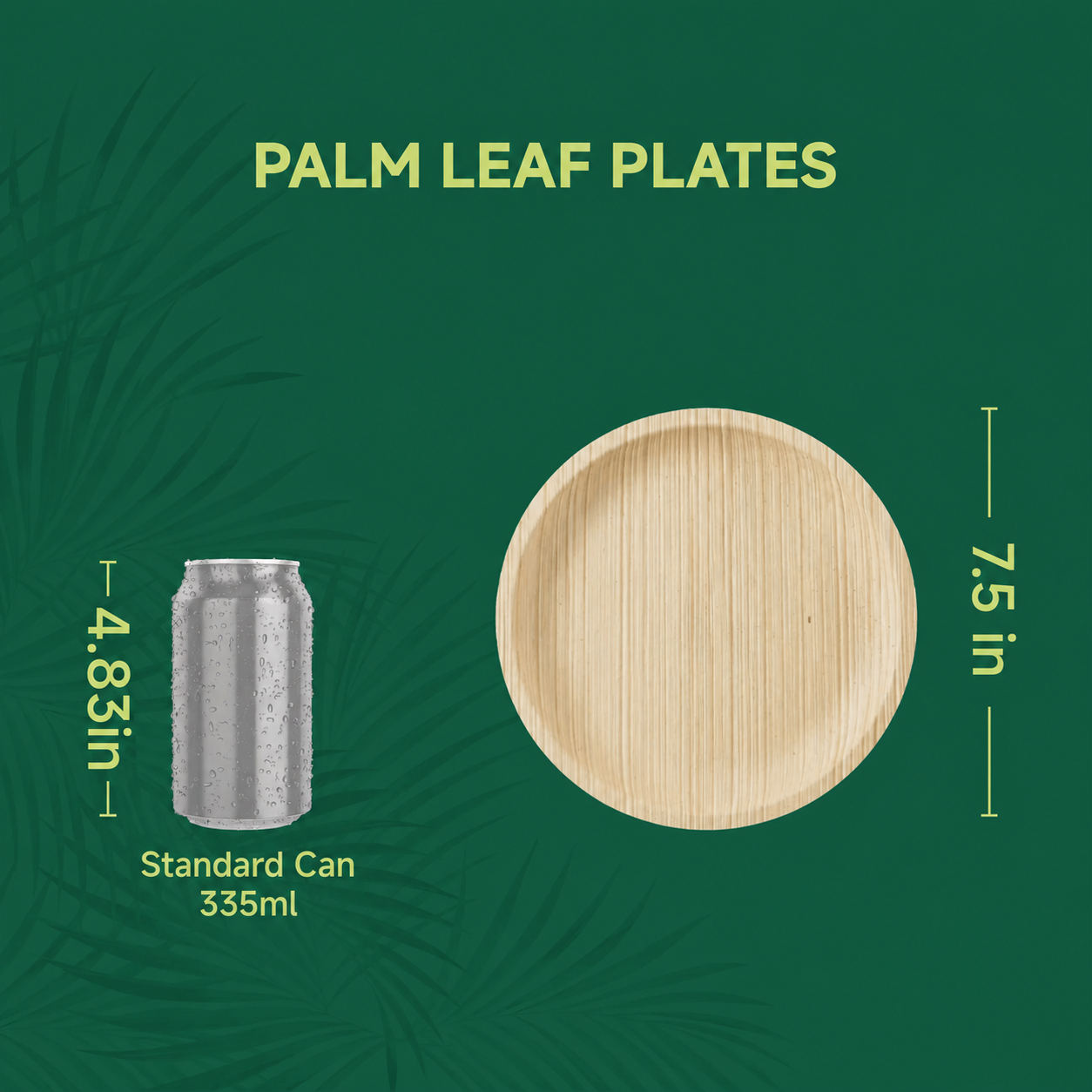 Premium 7.5in/10in Round Heavy-Duty Palm Leaf Plates｜Toxin-Free, Plastic-Free ｜Perfect for Weddings & Bridal Showers