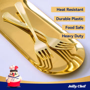 7.28in Bulk Plastic Forks | Case Disposable Forks for Cake, Salads, Appetizers | Heat Resistant | Restaurant Supply - EWT
