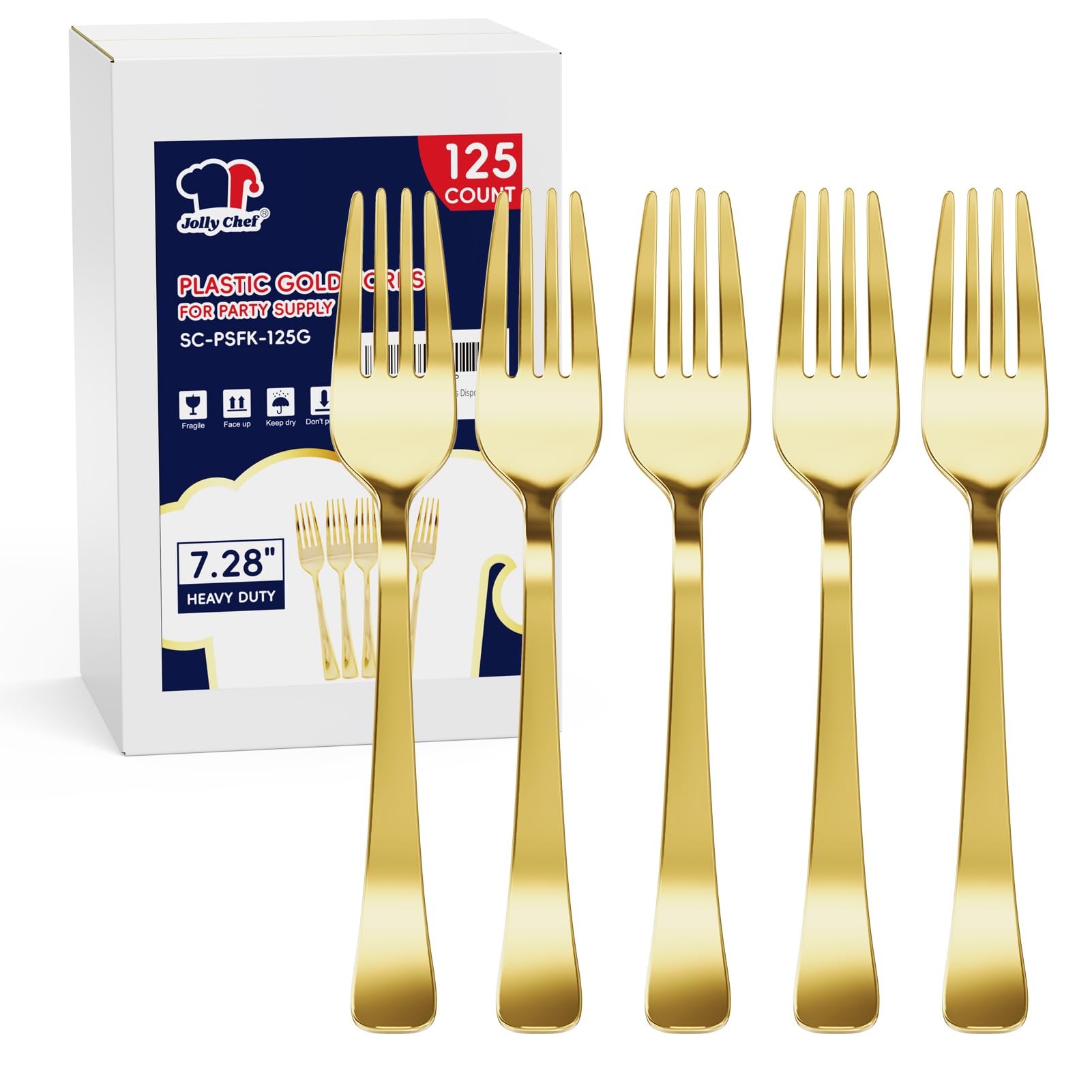 7.28in Bulk Plastic Forks | Case Disposable Forks for Cake, Salads, Appetizers | Heat Resistant | Restaurant Supply - EWT