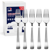 7.28in Bulk Plastic Forks | Disposable Forks for Hot Entrees, Salads | Heat Resistant, Food Grade Plastic | Restaurant Supply - EWT