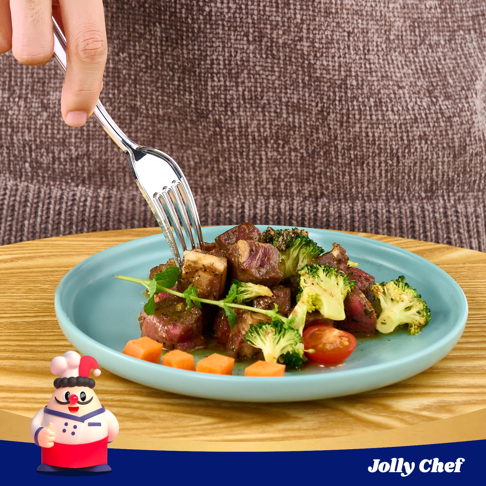 7.28in Bulk Plastic Forks | Disposable Forks for Hot Entrees, Salads | Heat Resistant, Food Grade Plastic | Restaurant Supply - EWT