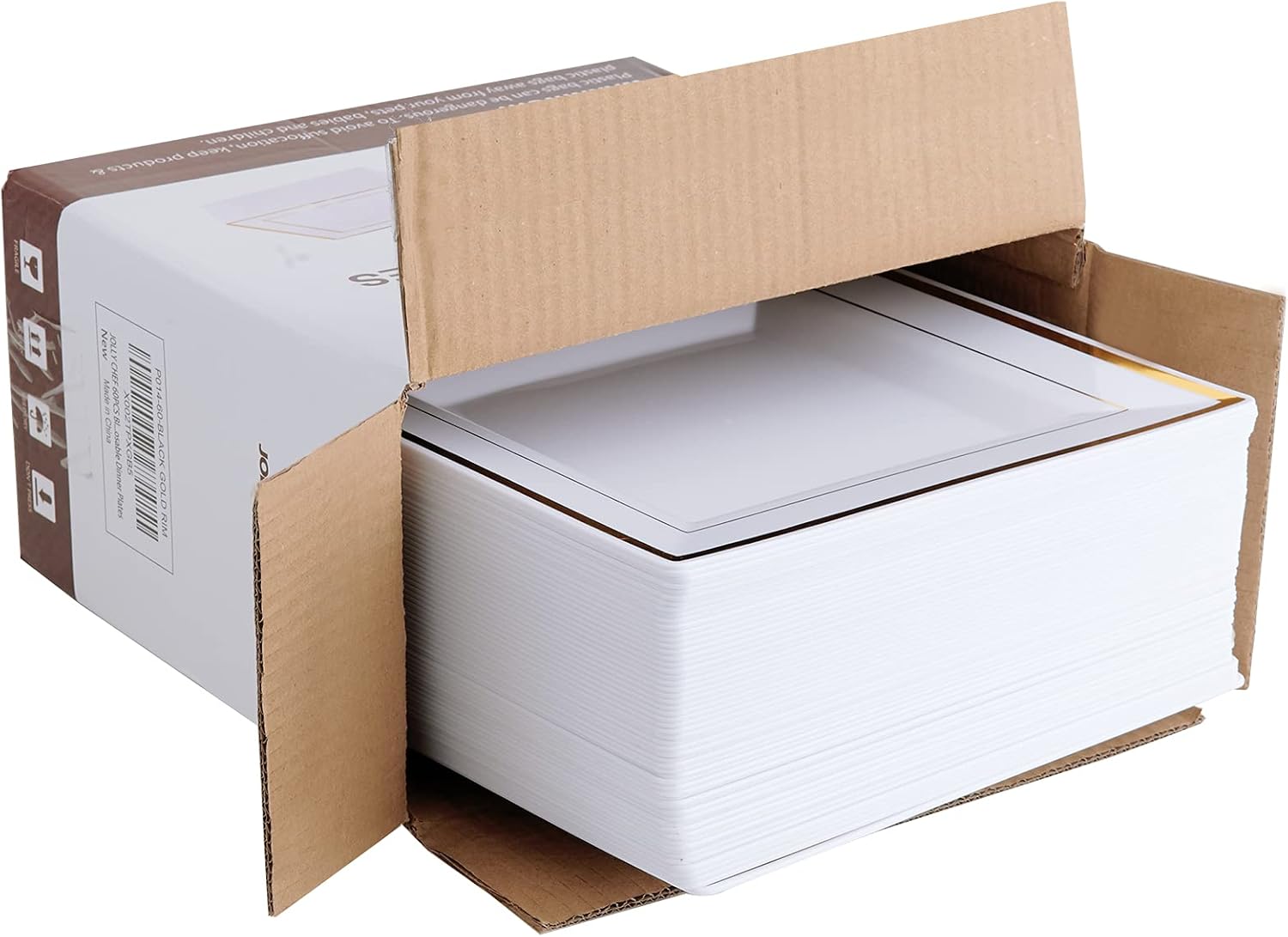 9.5in Bulk Plastic Plates | Disposable Plates for Appetizers, Desserts | 100% Food - Grade Plastic | Restaurant Supply - EWT