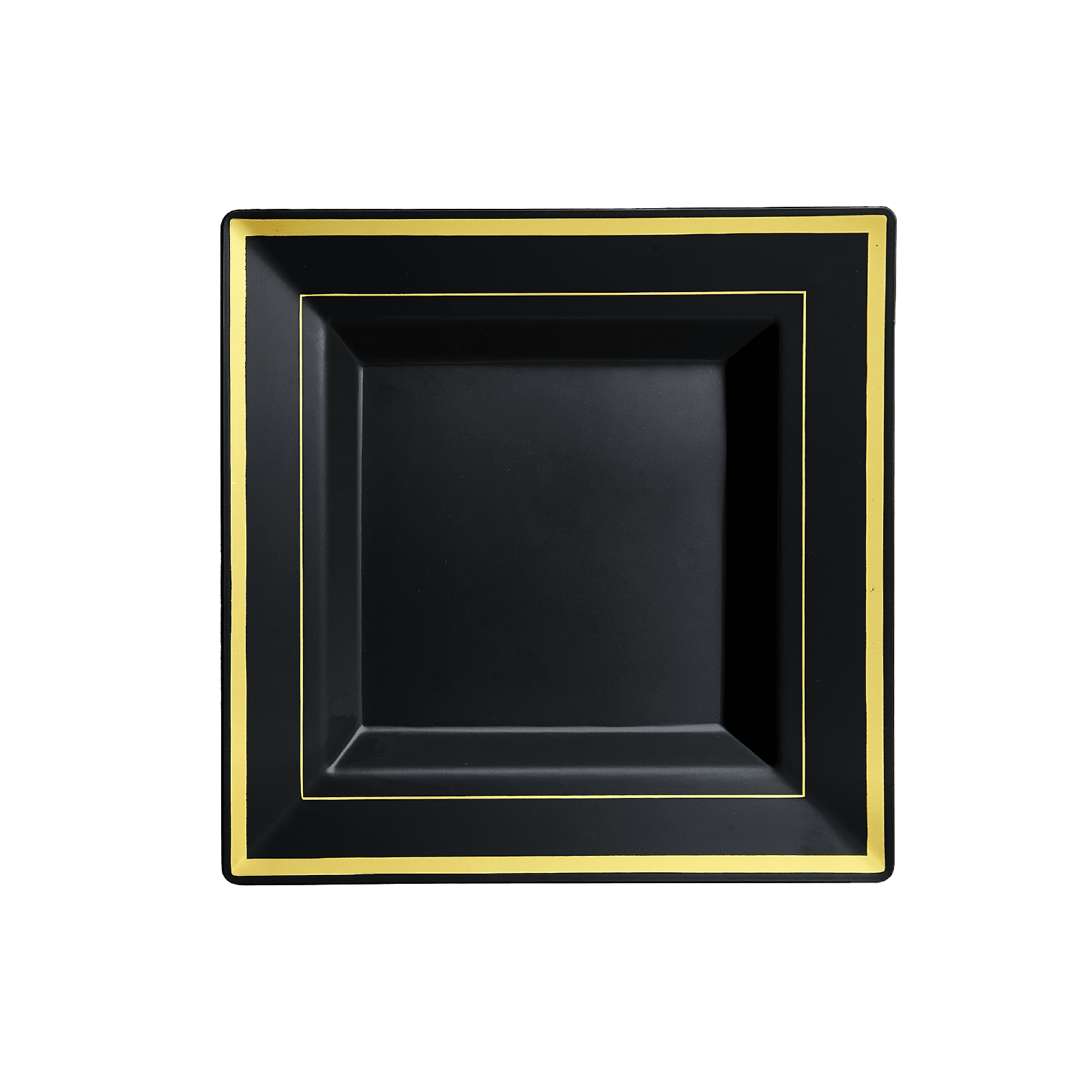 9.5in Bulk Square Plastic Plates | Square Disposable Plates for Appetizers, Salads, Desserts | 100% Food - Grade Plastic | Restaurant Supply - EWT