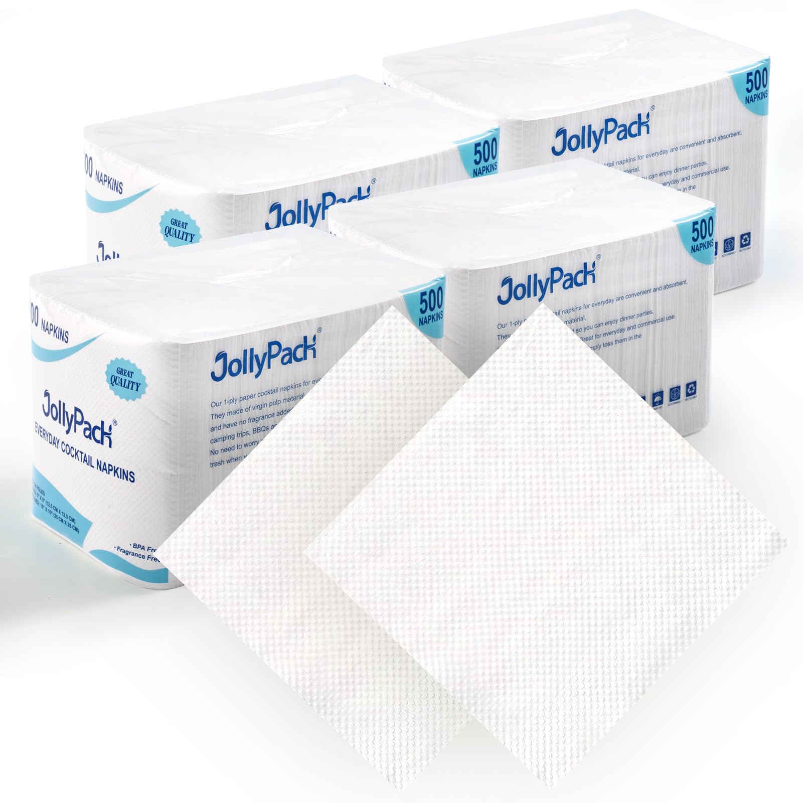 9.8in Bulk Cocktail Napkins | Paper Beverage Napkins for Cocktails, Beer | Disposable | Restaurant Supply - EWT