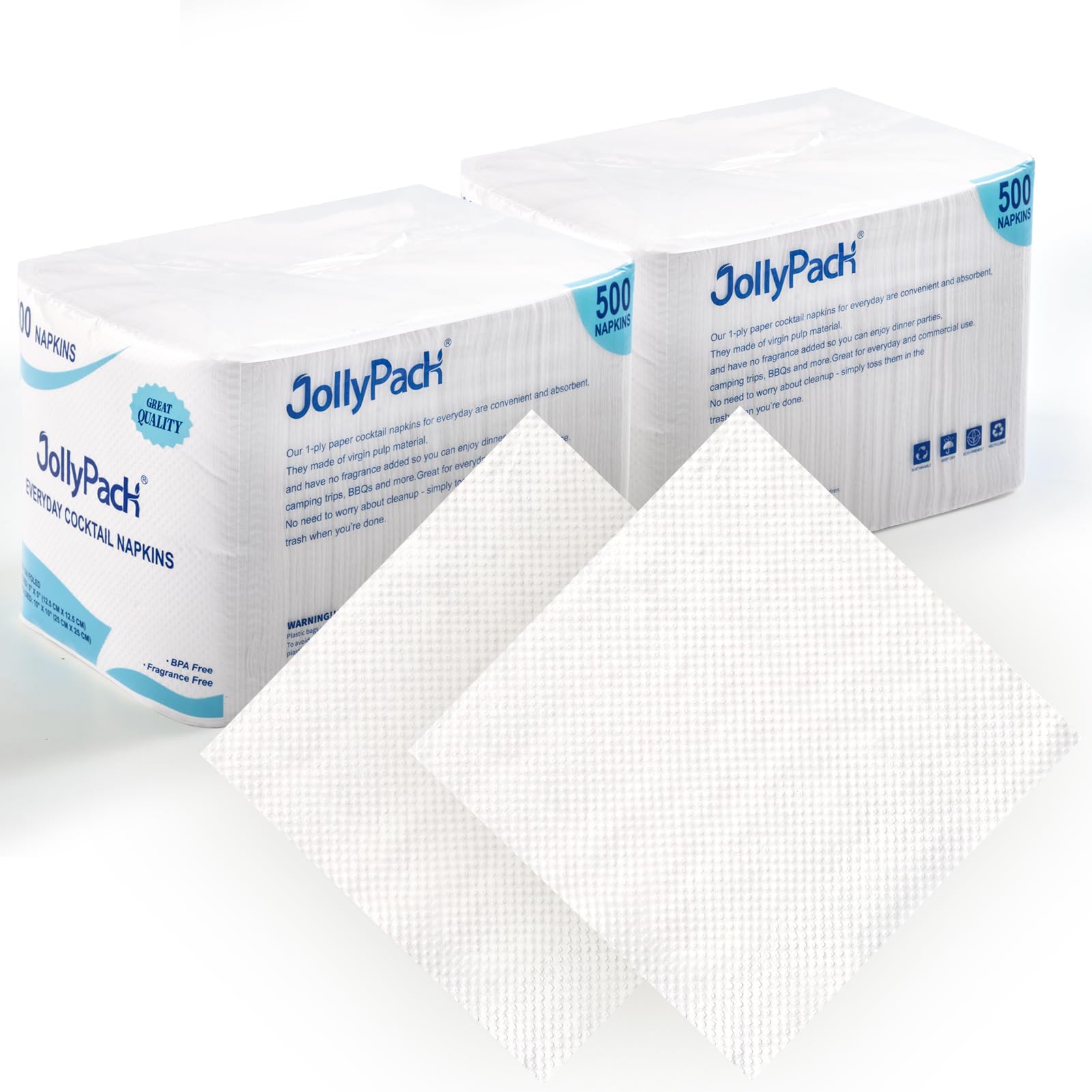 9.8in Bulk Cocktail Napkins | Paper Beverage Napkins for Cocktails, Beer | Disposable | Restaurant Supply - EWT
