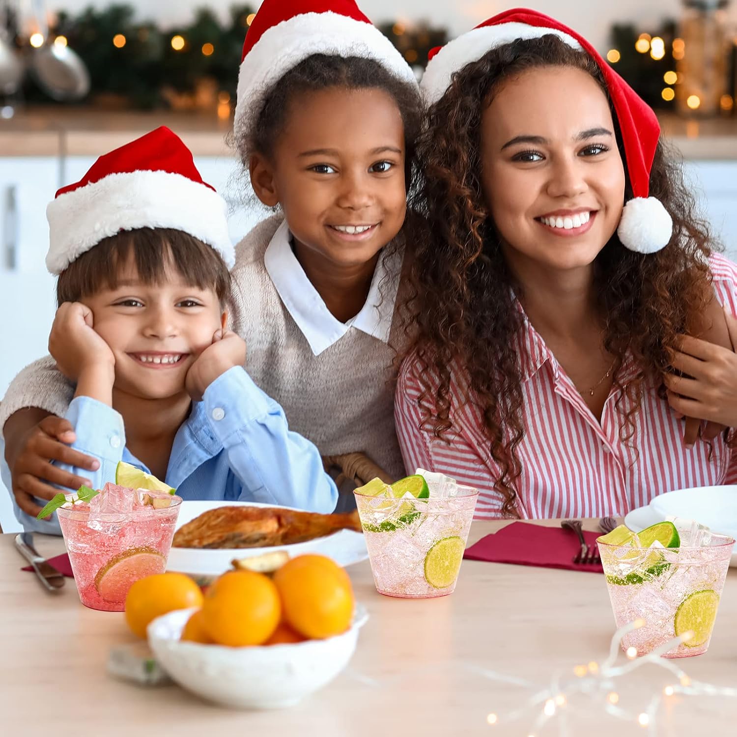 9oz Bulk Glitter Cups | Plastic Tumblers for Milkshakes, Iced Coffee, Bubble Boba Tea | Restaurant Supply - EWT