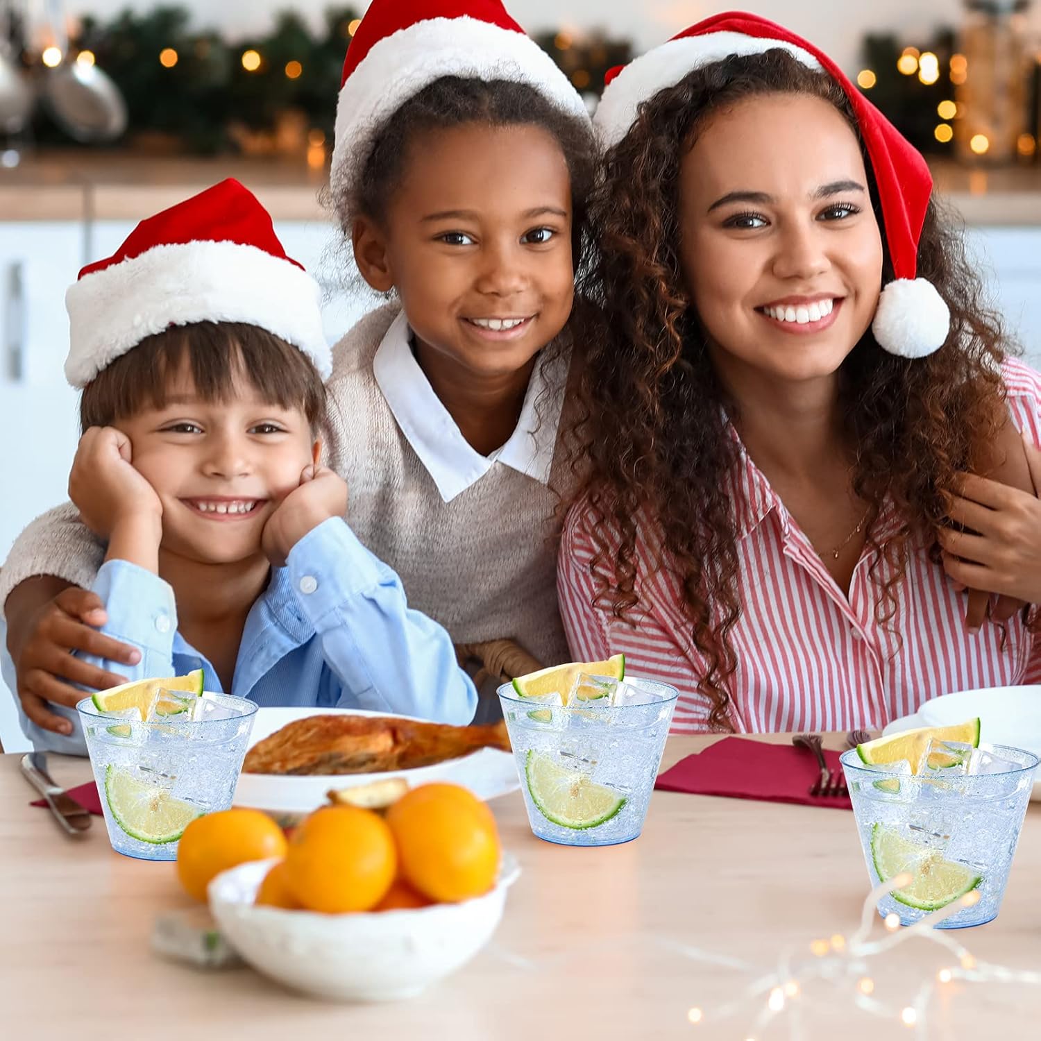 9oz Bulk Glitter Cups | Tumblers for Milkshakes, Iced Coffee, Frozen Cocktails, Beer, Ice Cream, Boba Tea | Heavy - Duty Plastic | Restaurant Supply - EWT