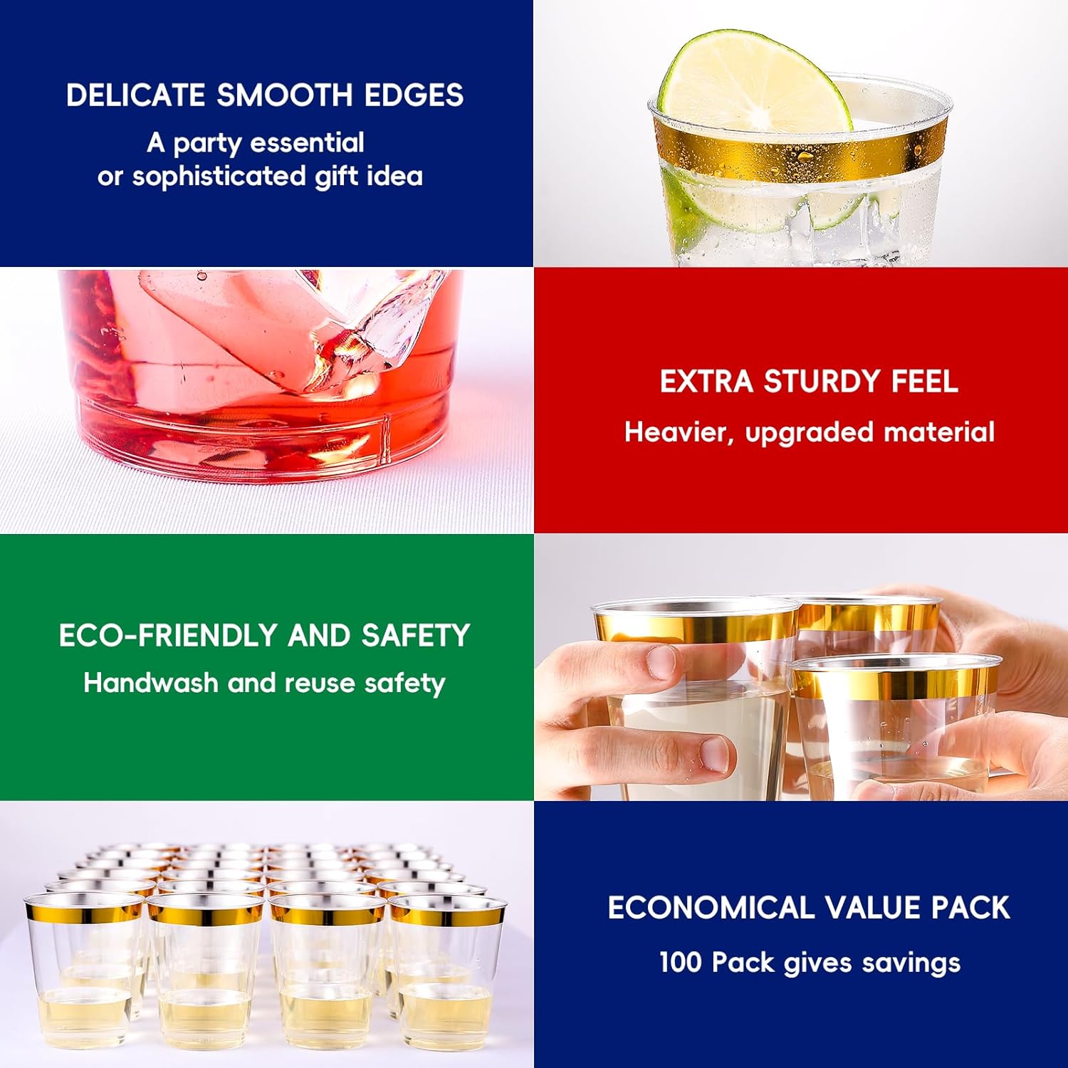 9oz Bulk Plastic Dessert Cups | Disposable Tumblers for Ice Cream, Smoothies | Restaurant Supply - EWT