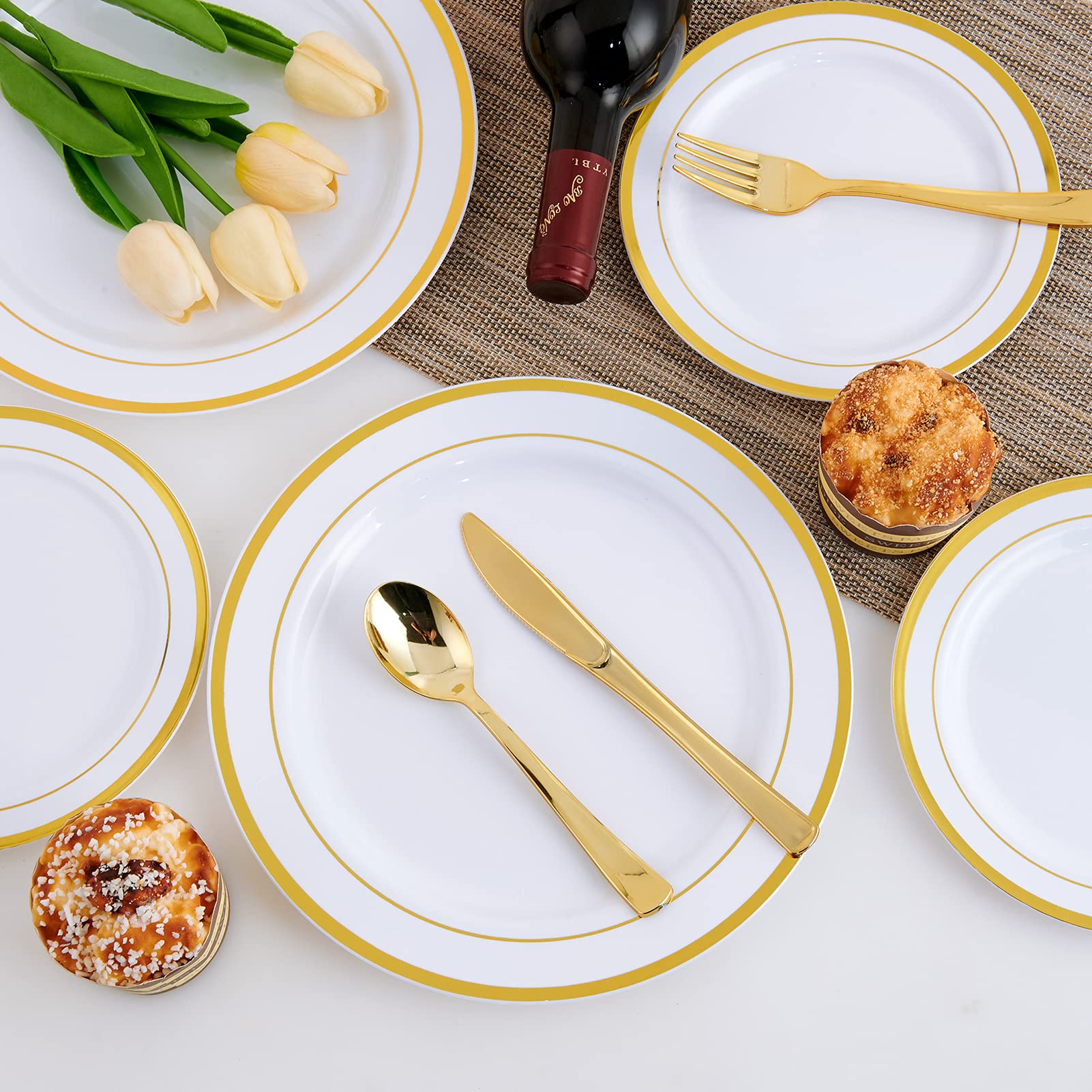 Bulk Case Dinnerware Sets | Plastic Plates for Appetizers, Desserts | BPA - Free | Restaurant Supply - EWT