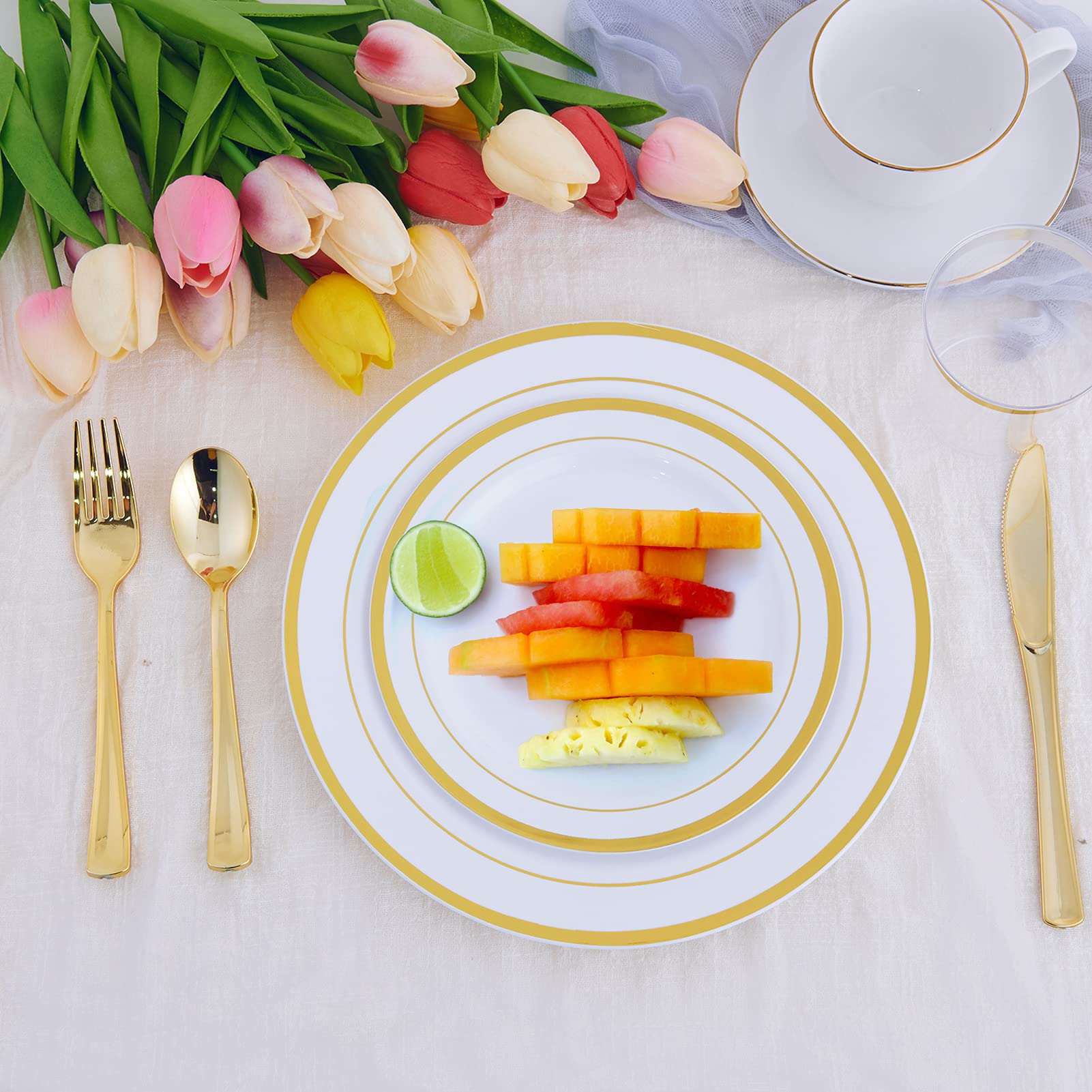 Bulk Case Dinnerware Sets | Plastic Plates for Appetizers, Desserts | BPA - Free | Restaurant Supply - EWT