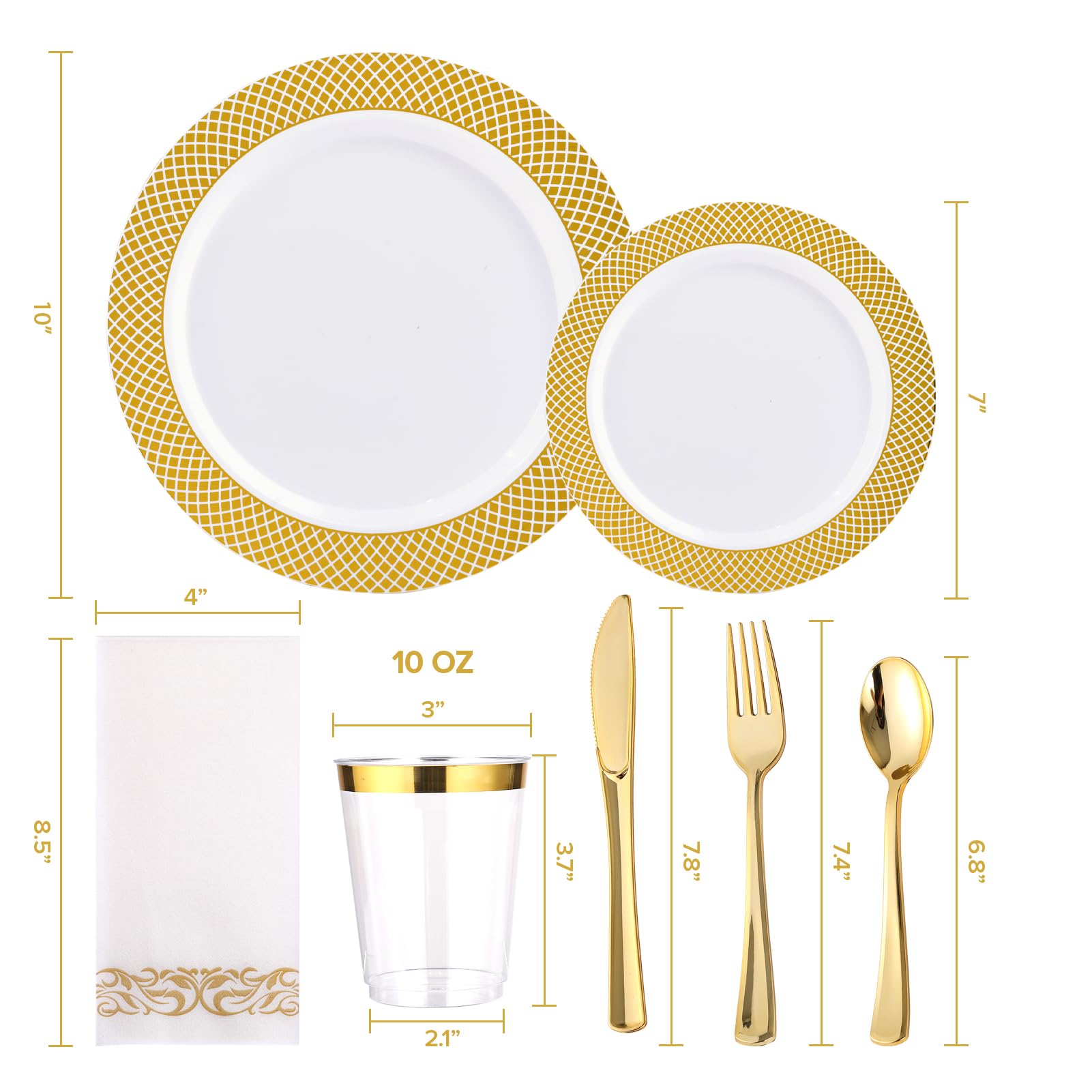 Bulk Case Dinnerware Sets | Plastic Plates for Salads, Appetizers | BPA Free | Restaurant Supply - EWT