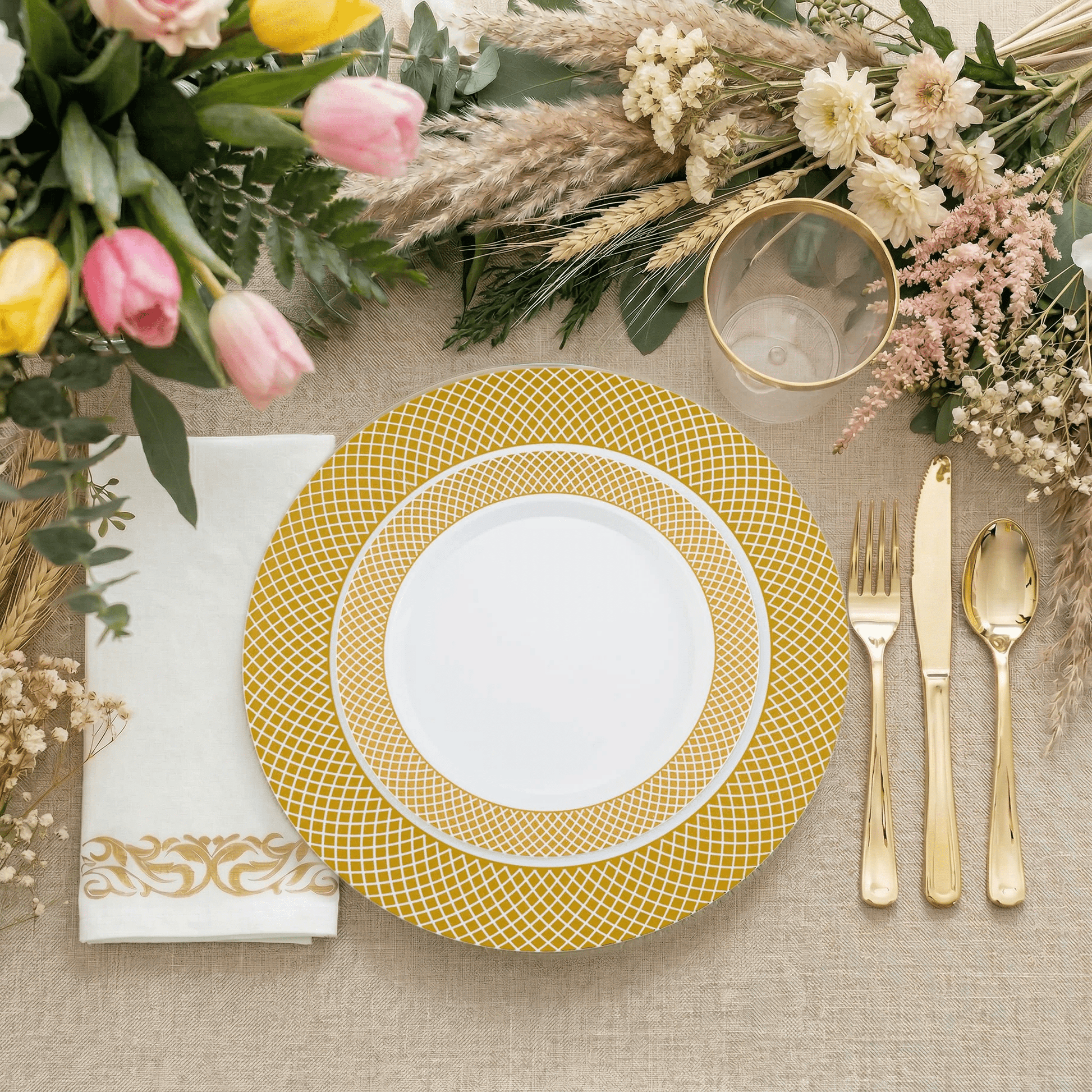 Bulk Case Dinnerware Sets | Plastic Plates for Salads, Appetizers | BPA Free | Restaurant Supply - EWT