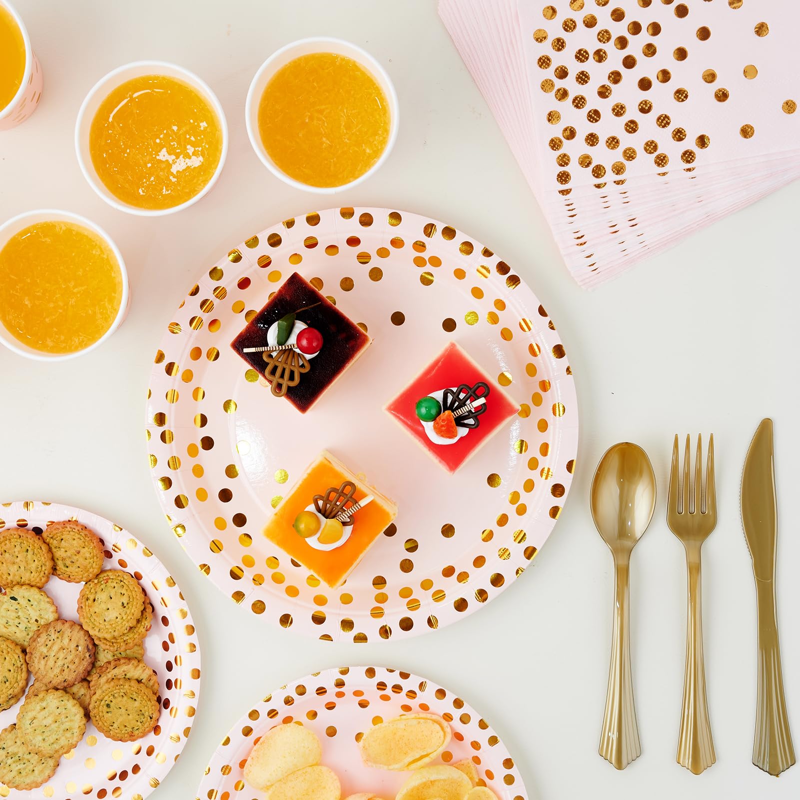 Bulk Case Disposable Dinnerware Sets | Plastic Plates for Desserts, Beverages | BPA Free | Restaurant Supply - EWT