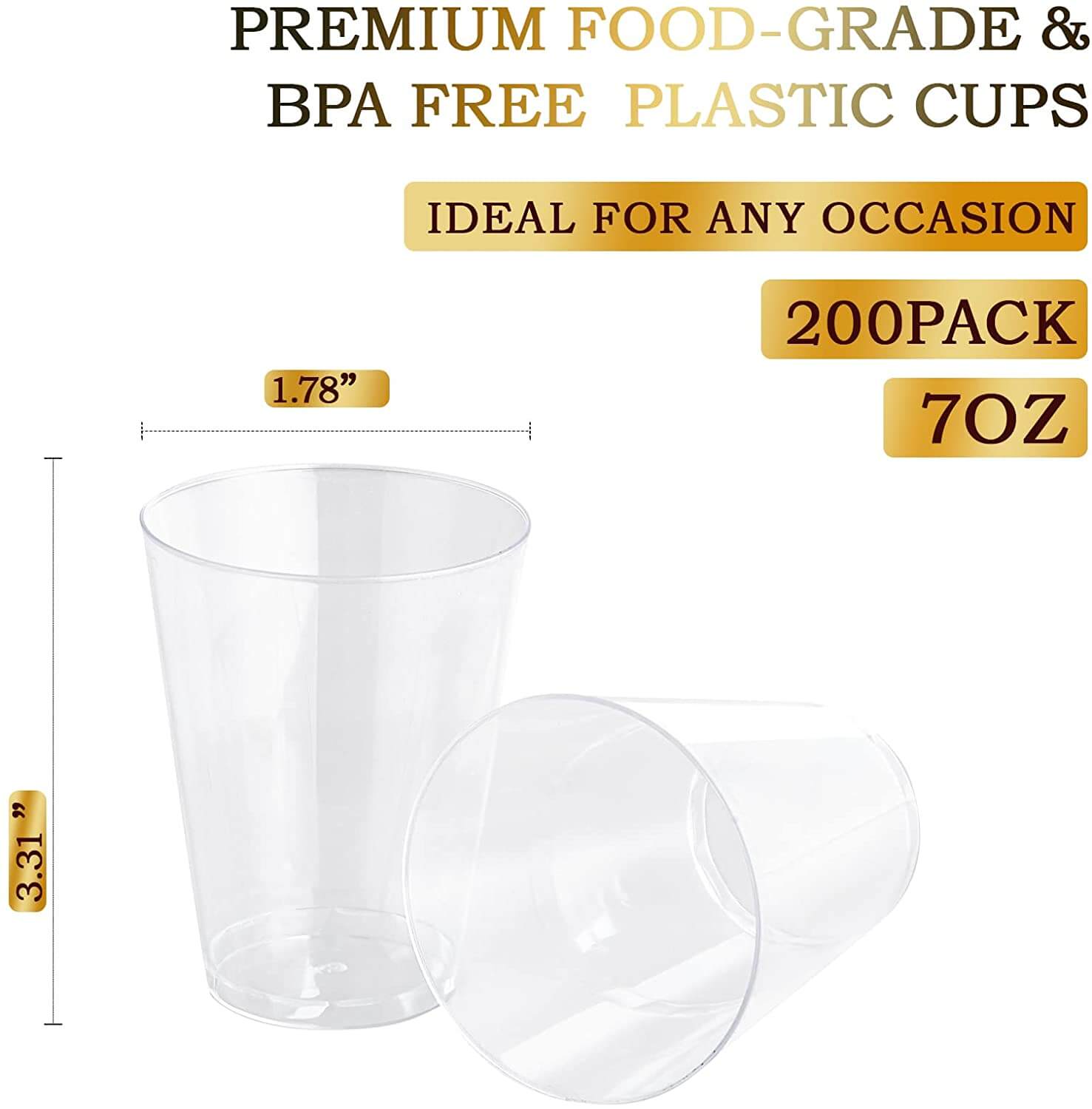 Bulk Case Plastic Cups | Disposable Cups for Coffee, Juice | Heavy - Duty | Restaurant Supply - EWT