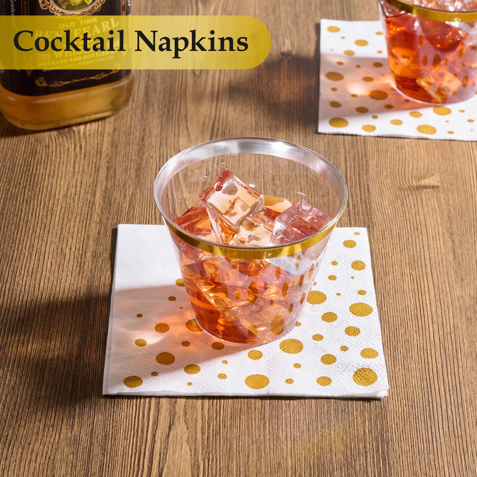 Bulk Cocktail Napkins | Paper Beverage Napkins for Cocktails, Appetizers, Desserts | 100% Virgin Wood Pulp 3 - Ply | Restaurant Supply - EWT
