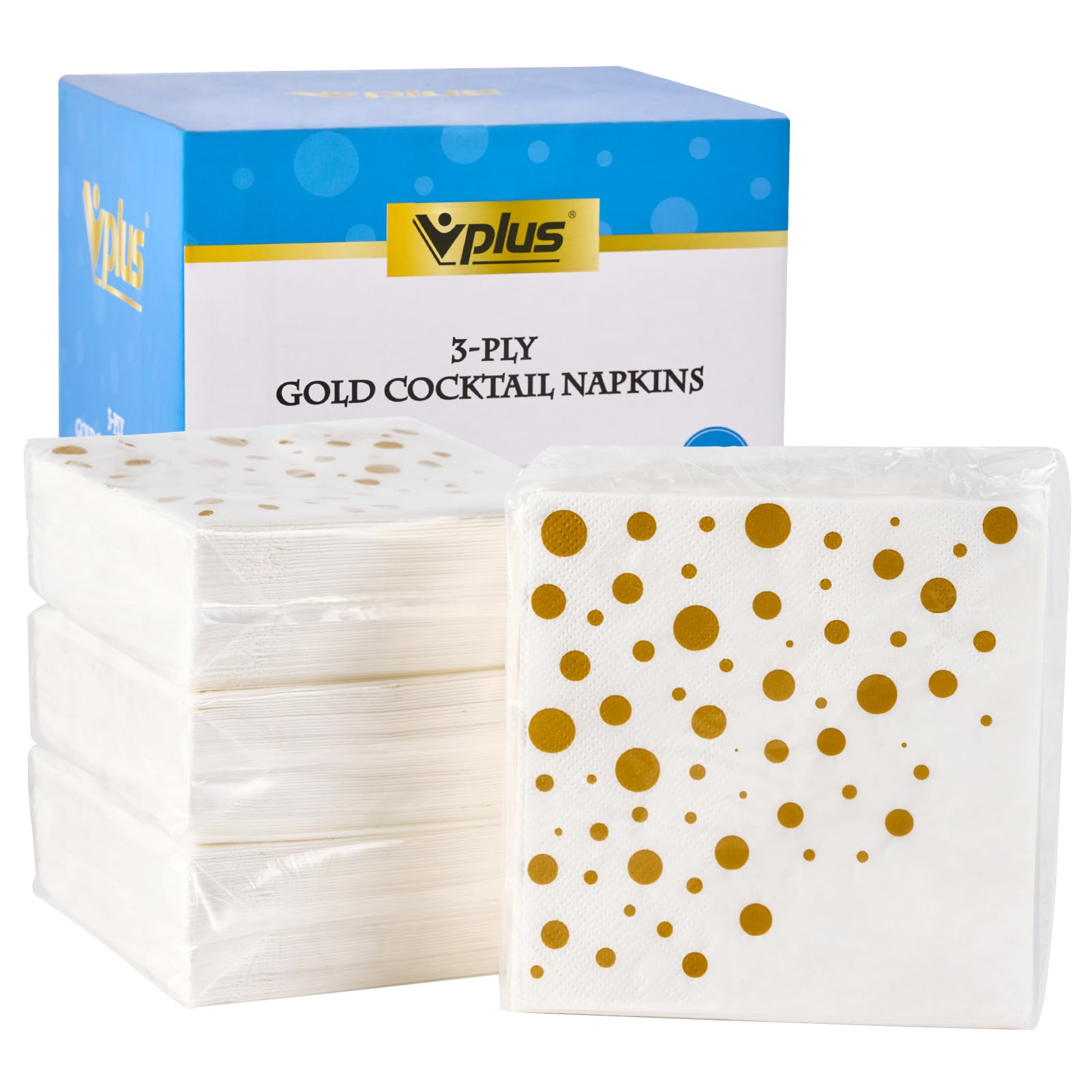 Bulk Cocktail Napkins | Paper Beverage Napkins for Cocktails, Appetizers, Desserts | 100% Virgin Wood Pulp 3 - Ply | Restaurant Supply - EWT
