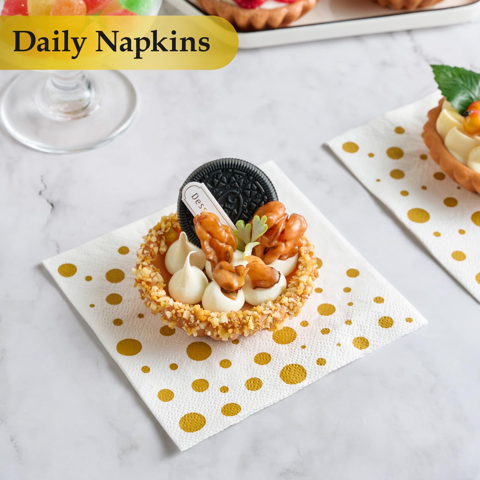 Bulk Cocktail Napkins | Paper Beverage Napkins for Cocktails, Appetizers, Desserts | 100% Virgin Wood Pulp 3 - Ply | Restaurant Supply - EWT